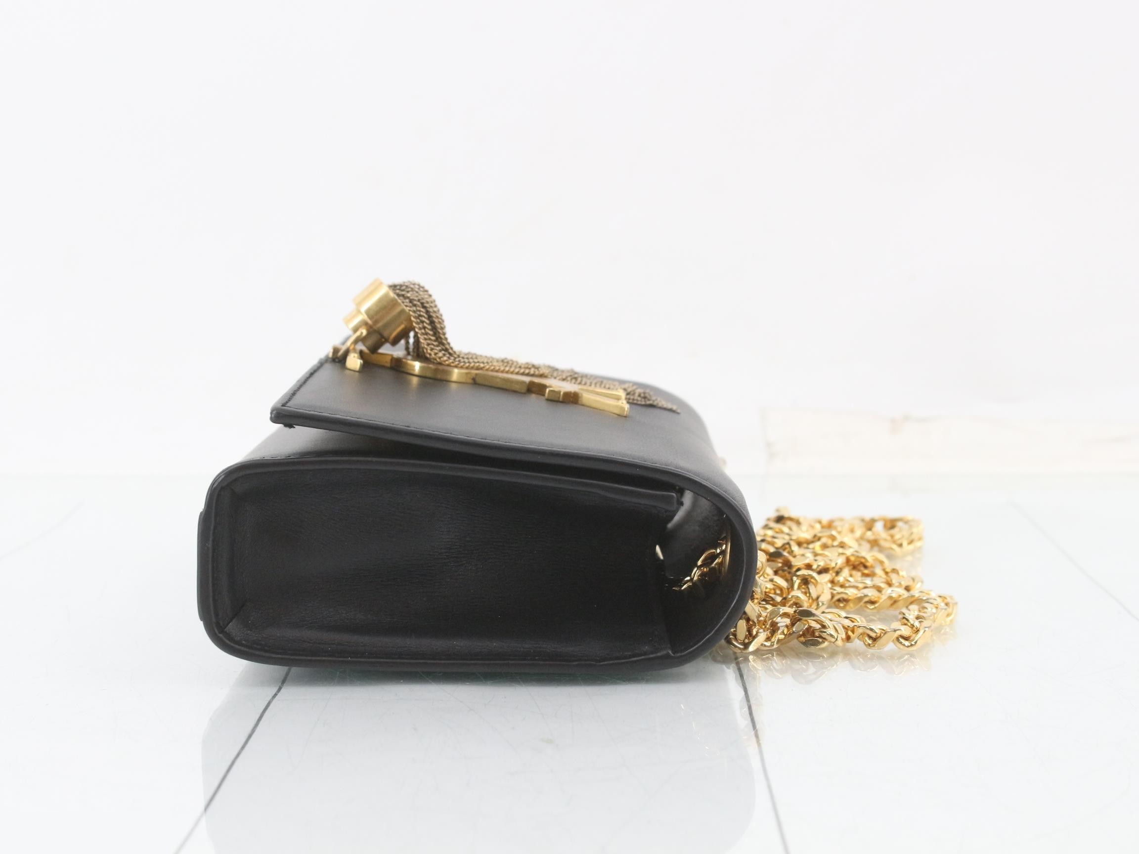Kate Tassel Mini Black Leather — view 3