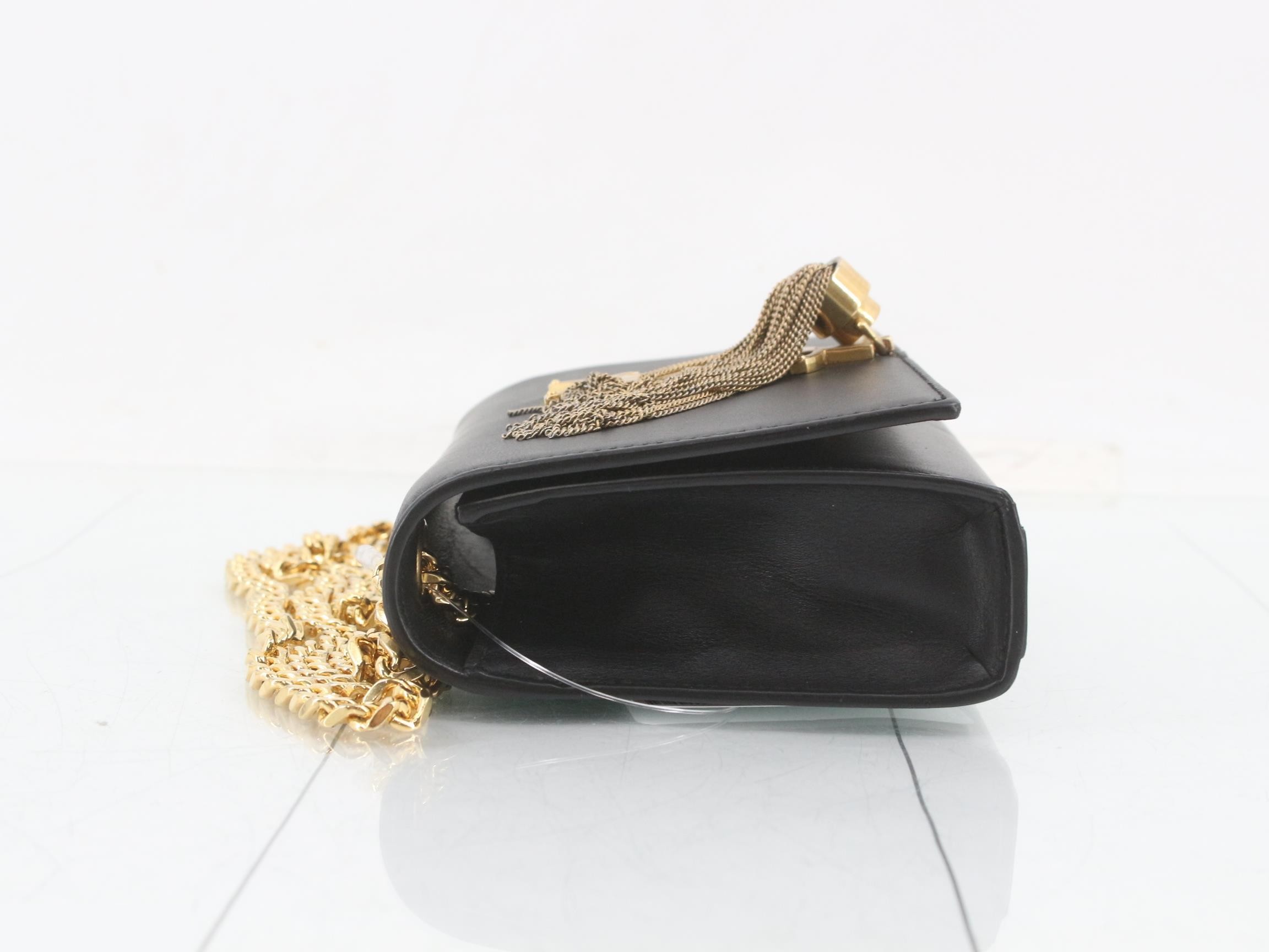 Kate Tassel Mini Black Leather — view 4