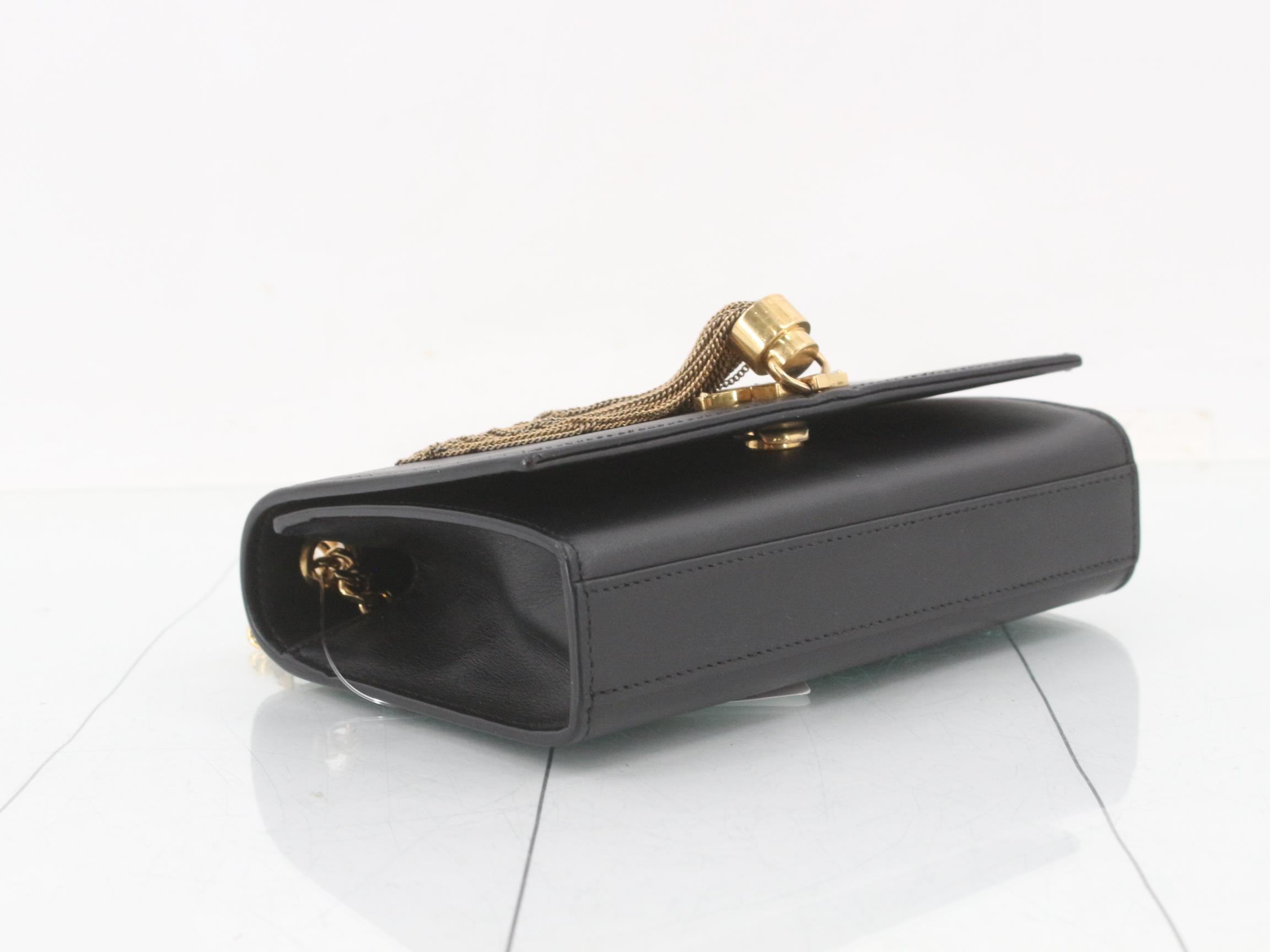 Kate Tassel Mini Black Leather — view 5