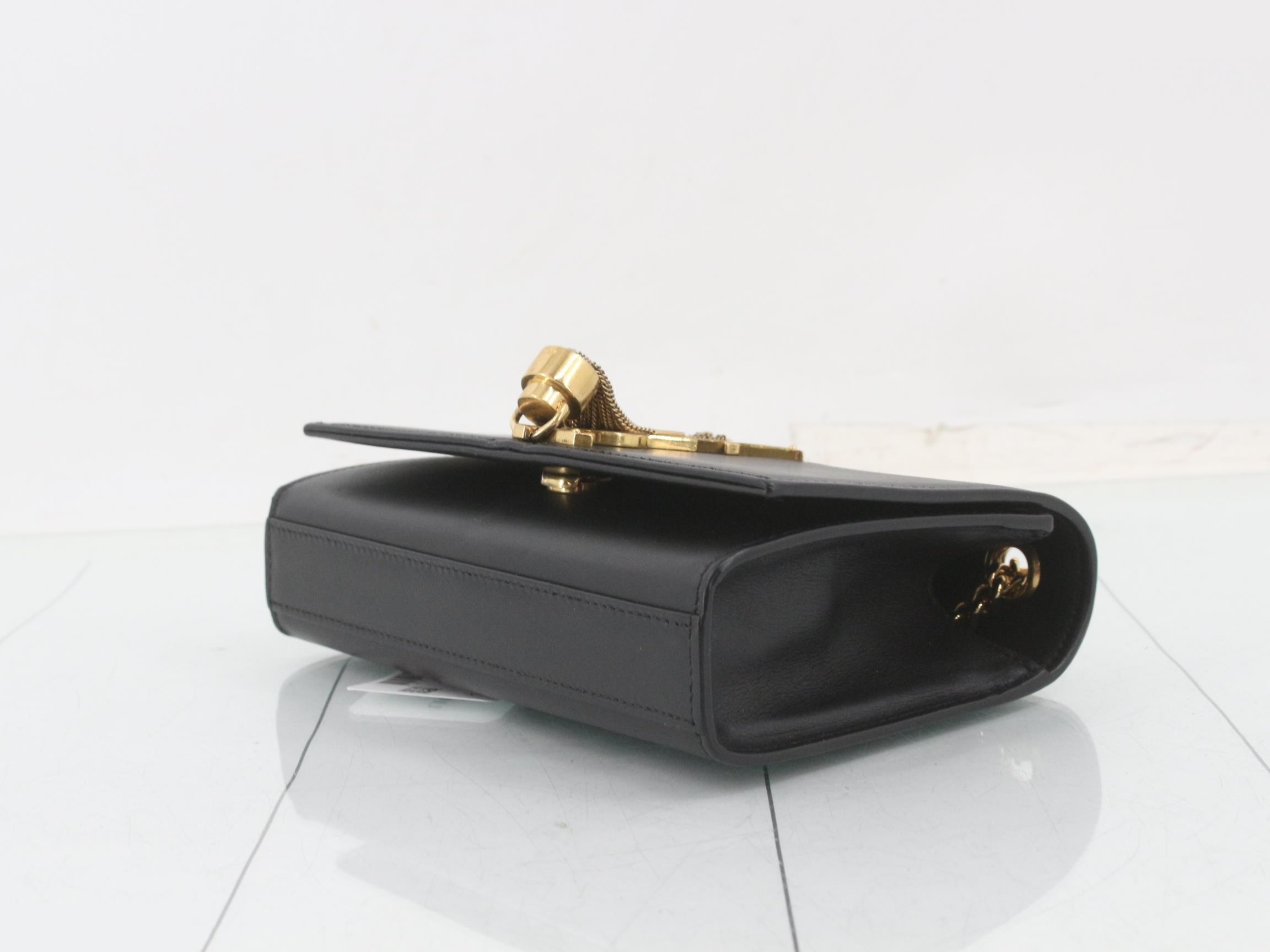 Kate Tassel Mini Black Leather — view 6