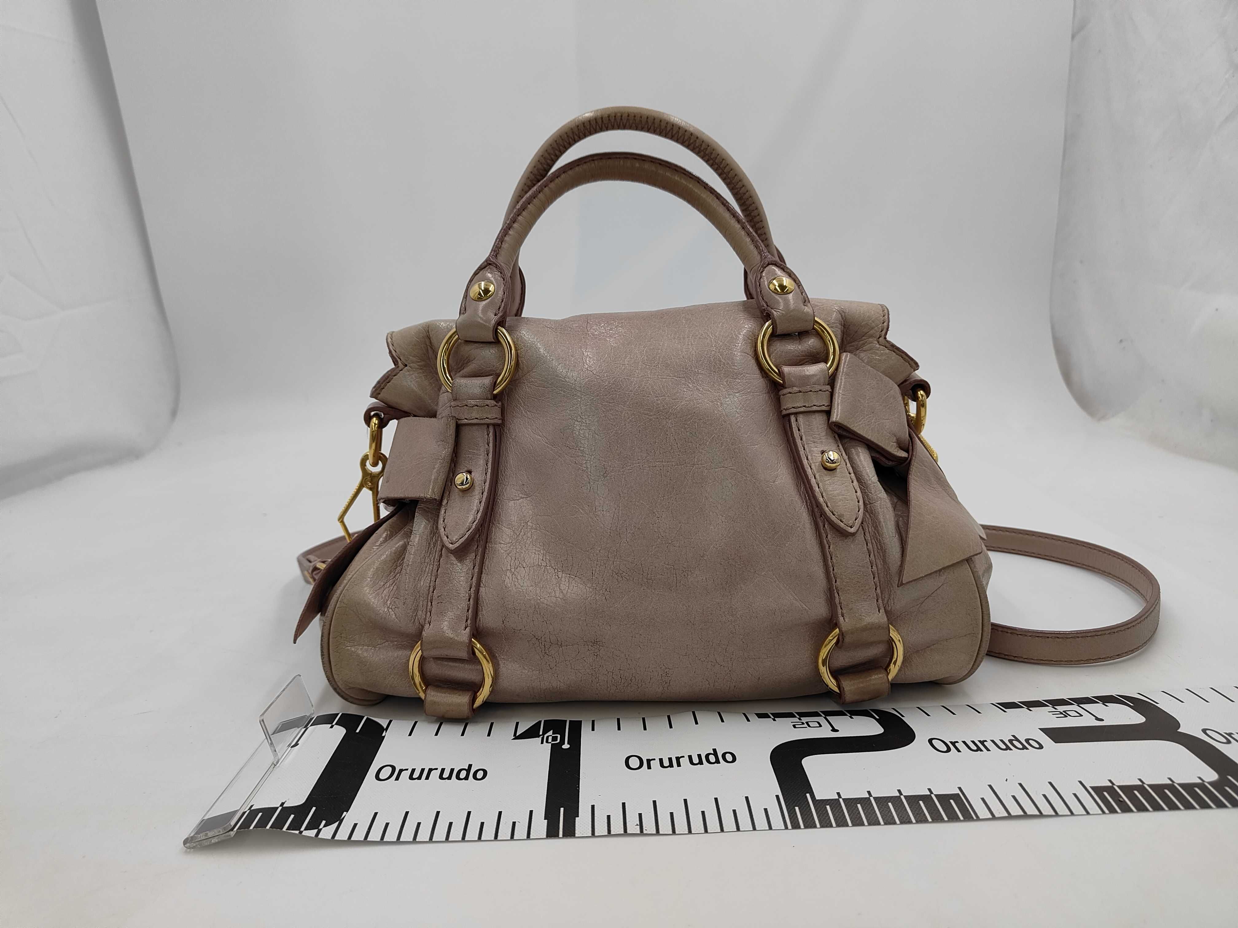 Leather 2-Way Bag RT0438 Pink Shoulder Handbag — view 2