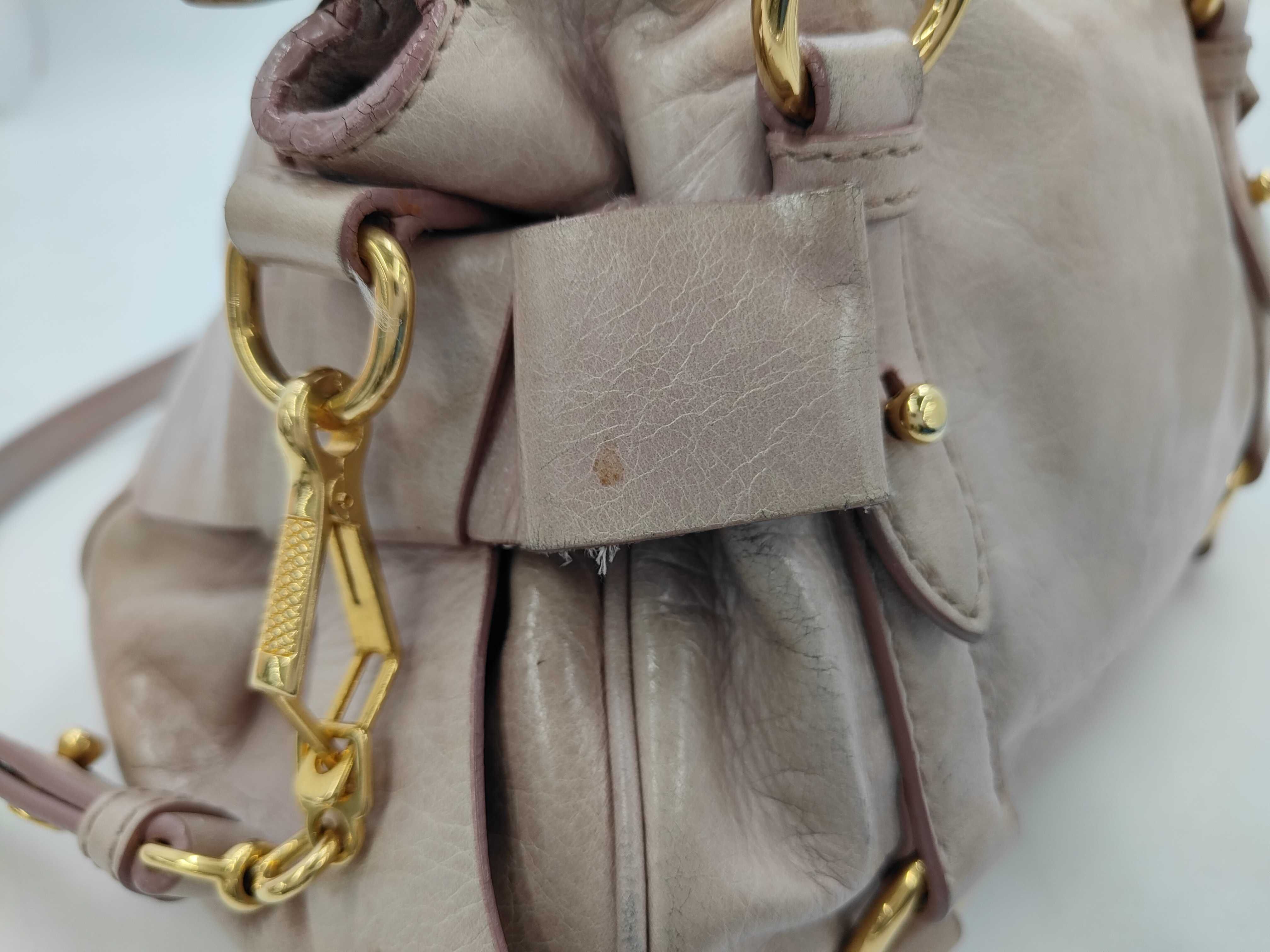 Leather 2-Way Bag RT0438 Pink Shoulder Handbag — view 12
