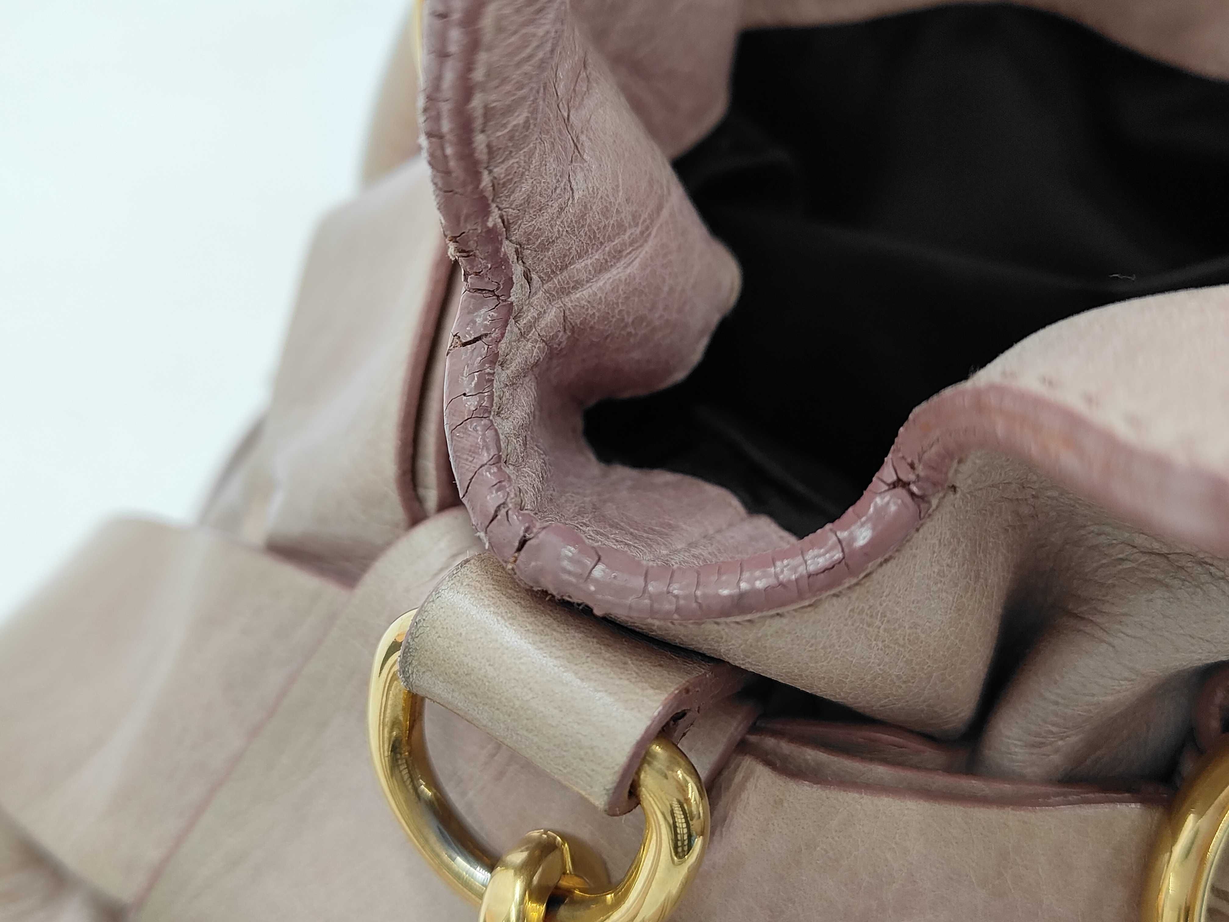 Leather 2-Way Bag RT0438 Pink Shoulder Handbag — view 5