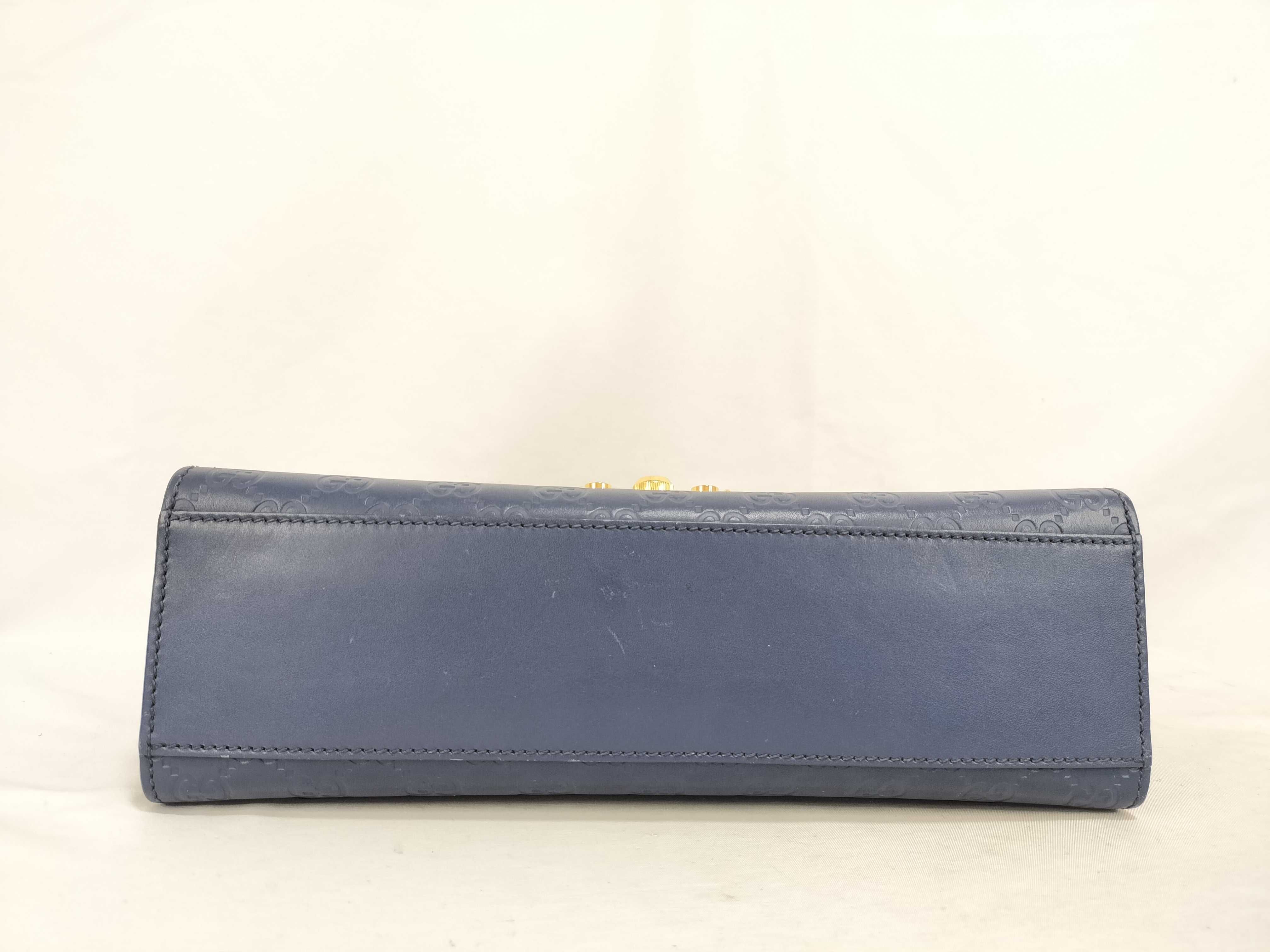 GG DU - Guccissima Padlock Leather Chain Shoulder Bag Blue 409486 Shoulder Bag — view 7
