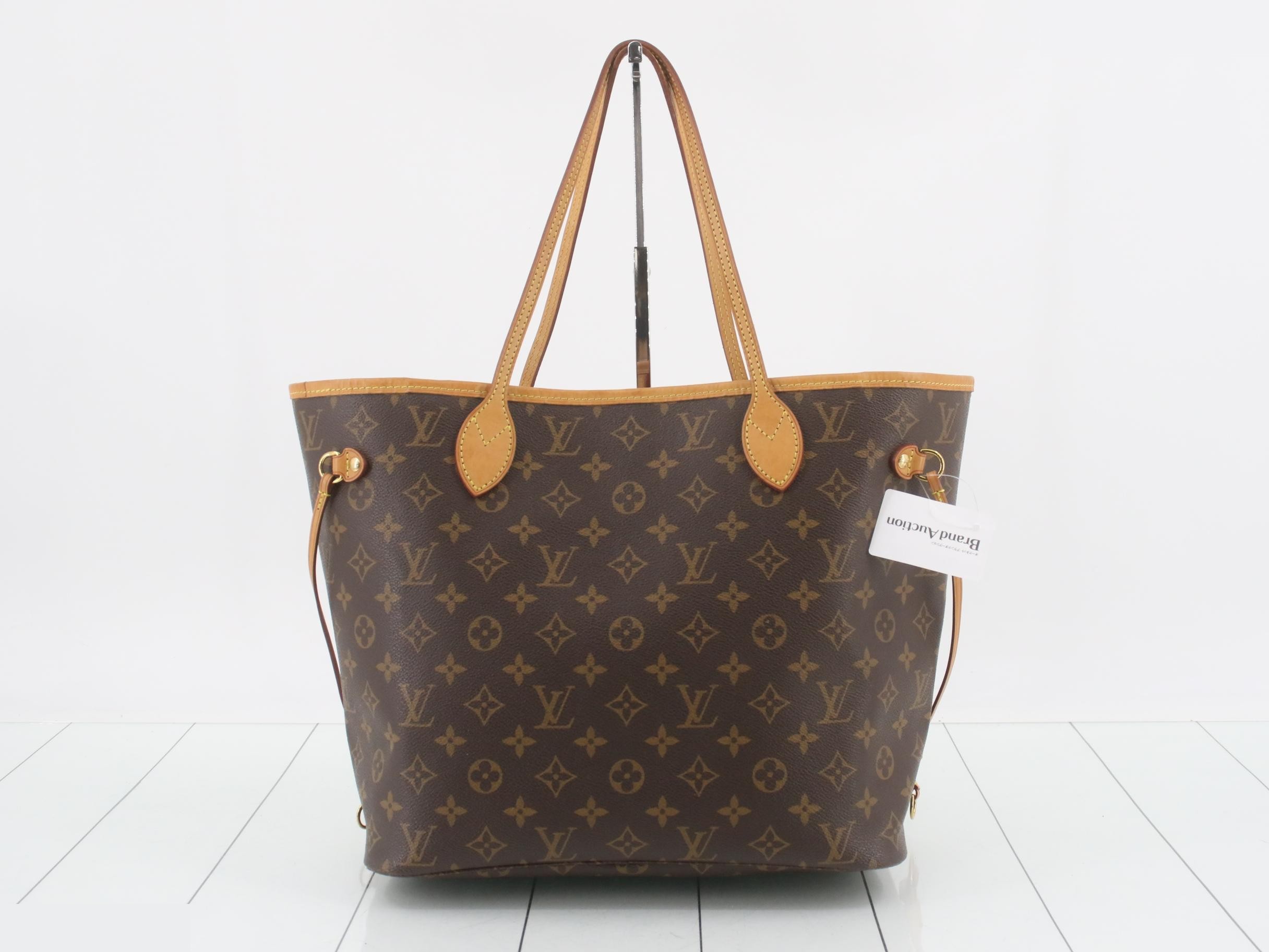 Monogram Neverfull MM Cerise Tote Bag with Pouch — view 2