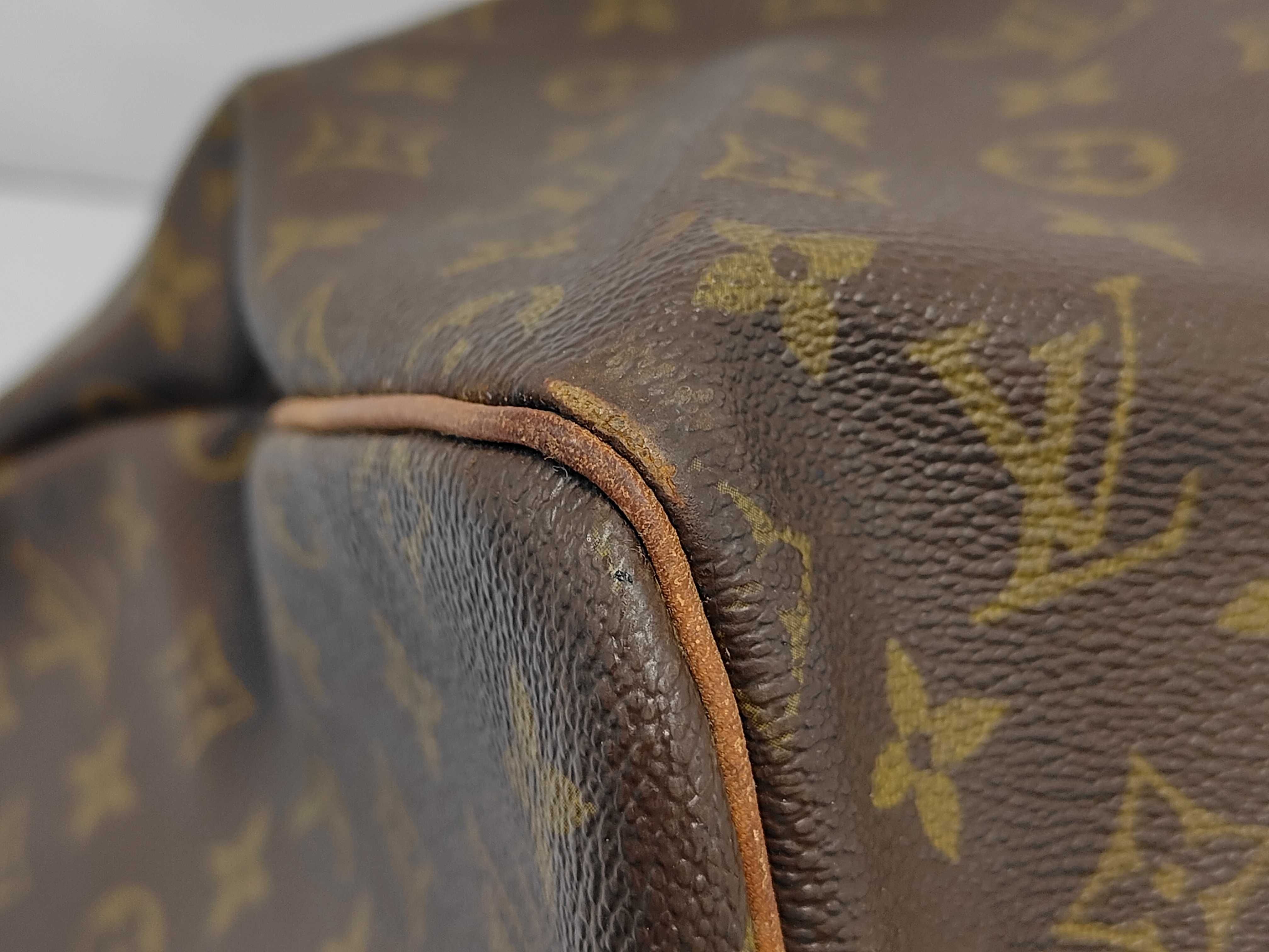 Keepall 55 Monogram Boston Bag with Padlock, Handle, and Name Tag — view 5