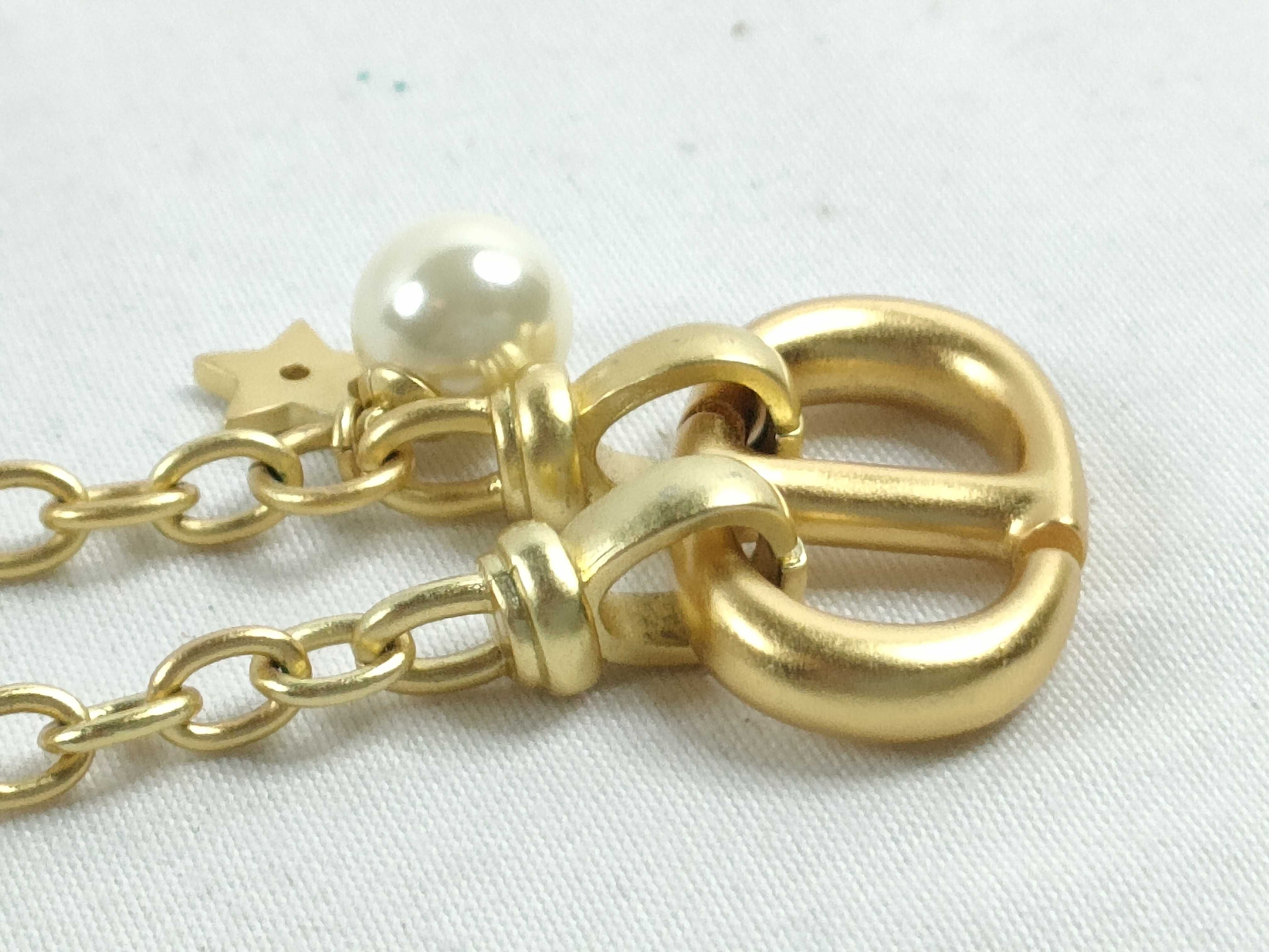 CD Logo Pearl Necklace — view 4