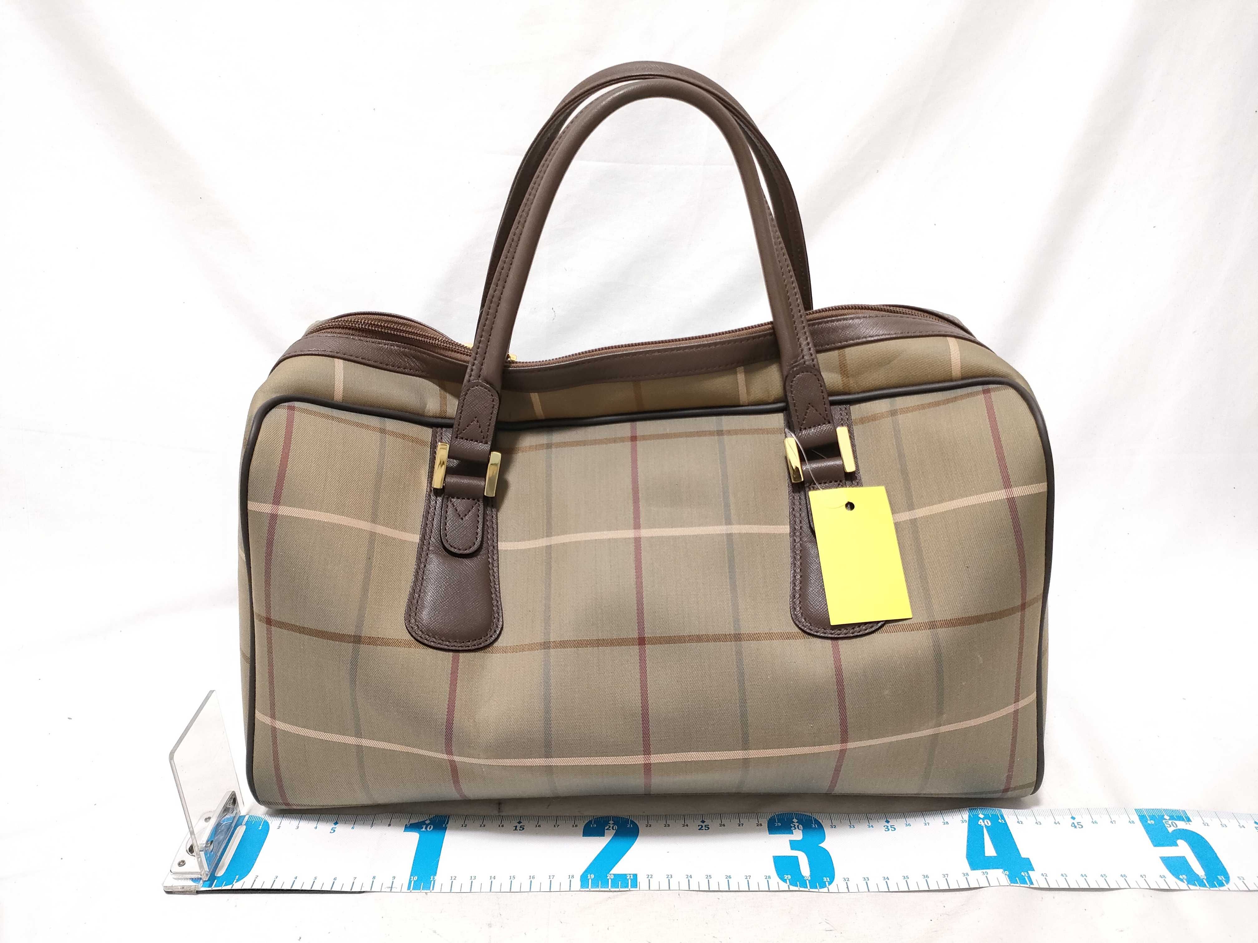 Checkered Boston Bag with Pouch — view 2