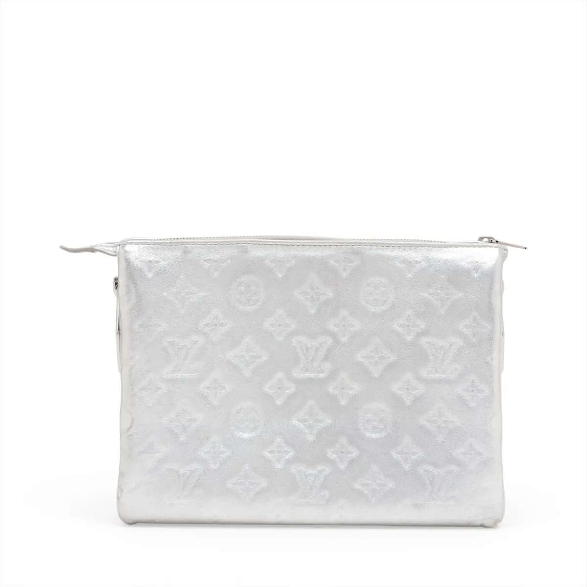 Monogram Embossed Couchon PM M57913 PL0281 Silver (RFID detected) — view 2
