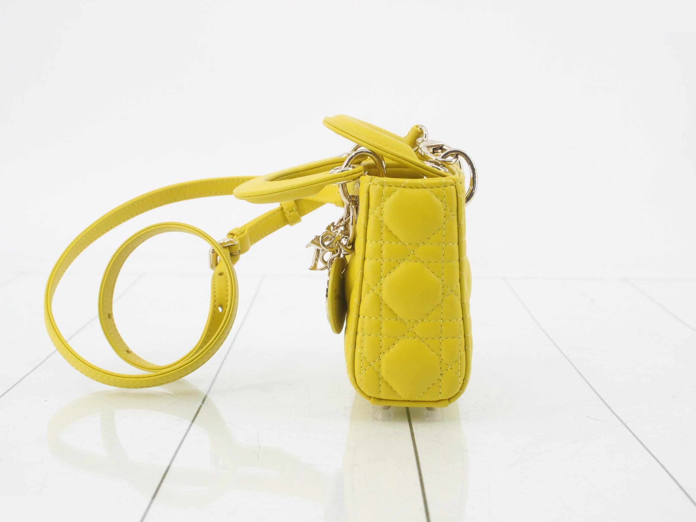 Lady Dior Cannage Lamb 2-Way Shoulder/Handbag — view 3