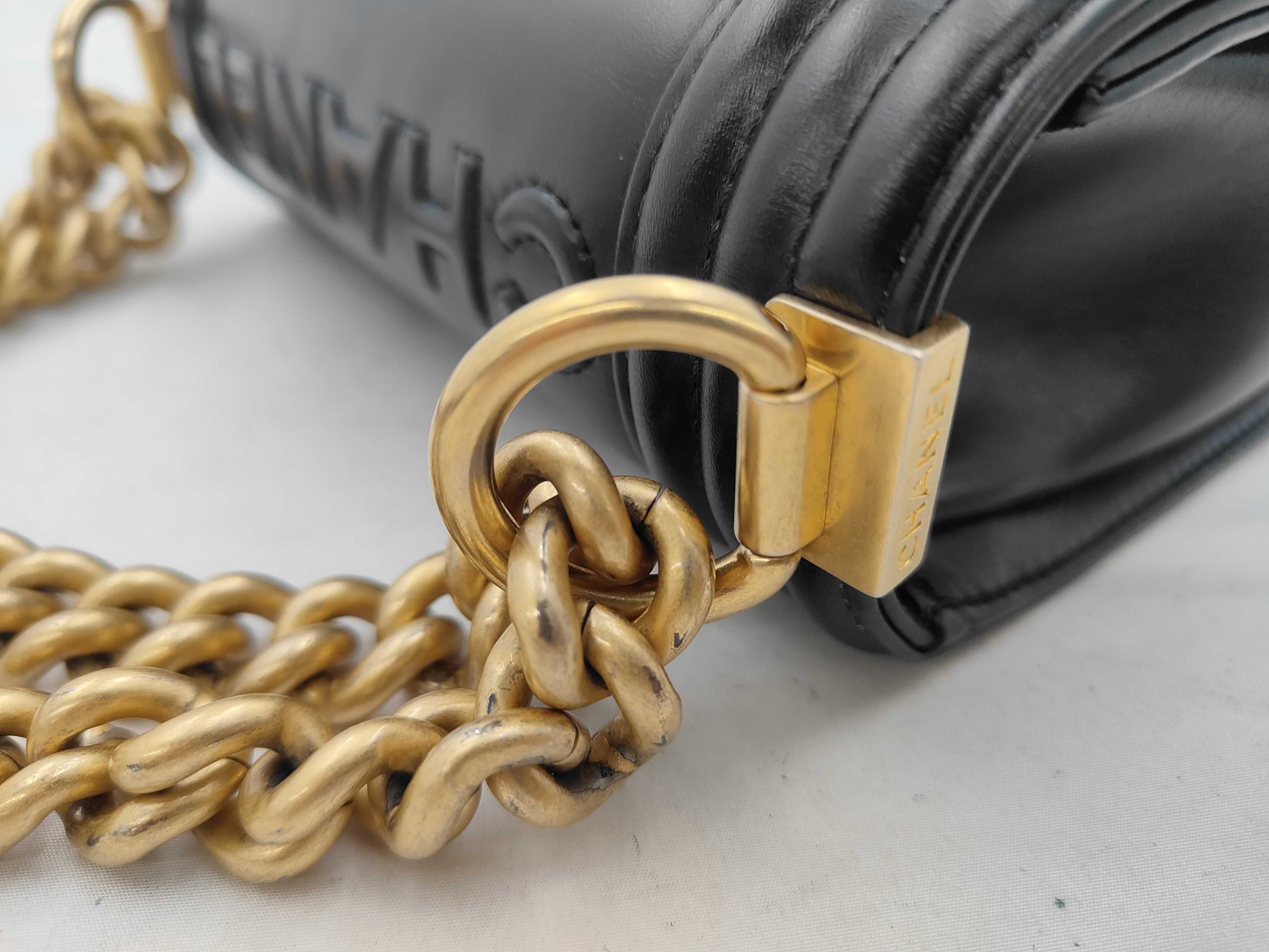 Boy Chanel 18 Chain Shoulder Bag, Black — view 5