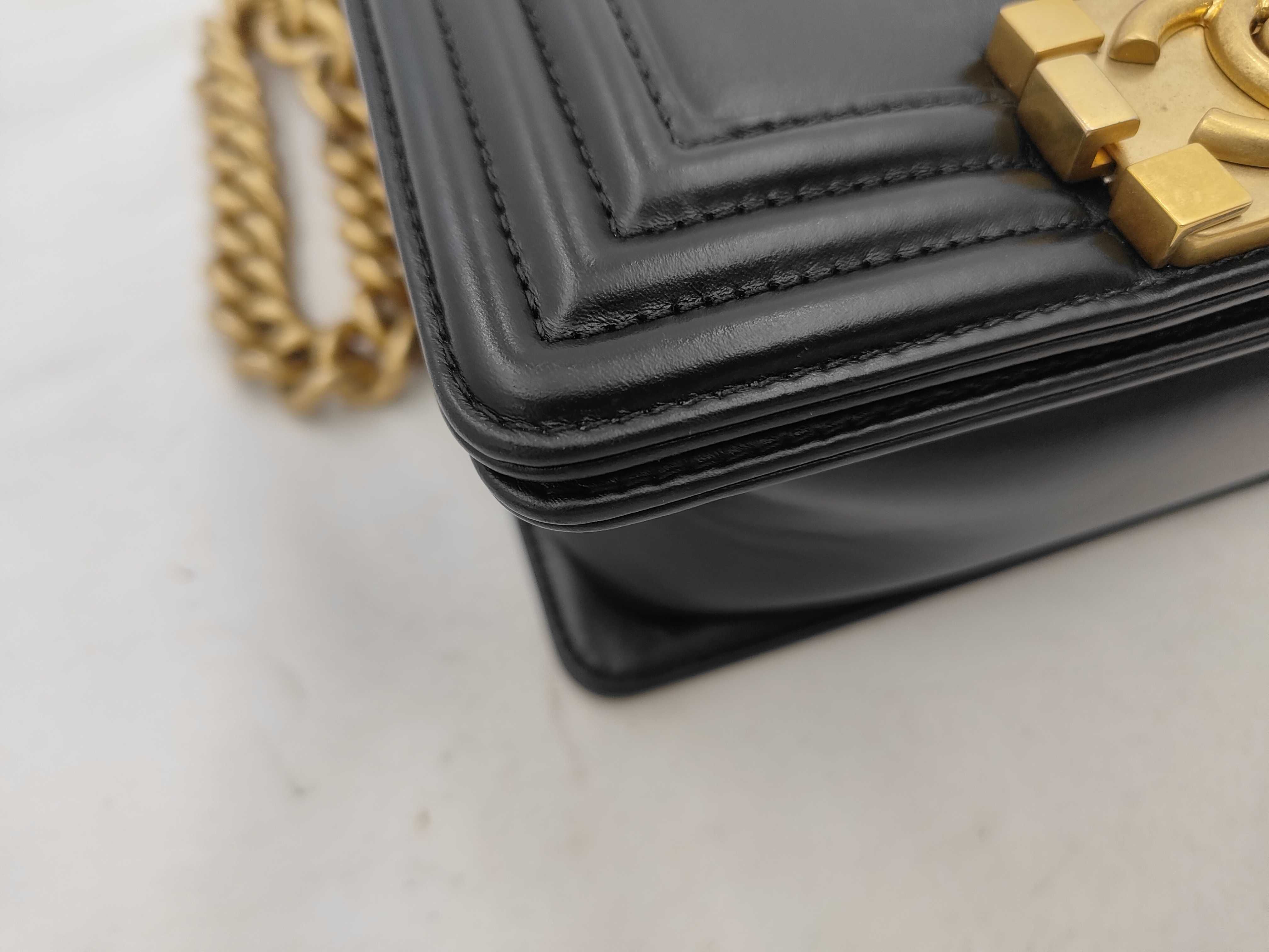 Boy Chanel 18 Chain Shoulder Bag, Black — view 6