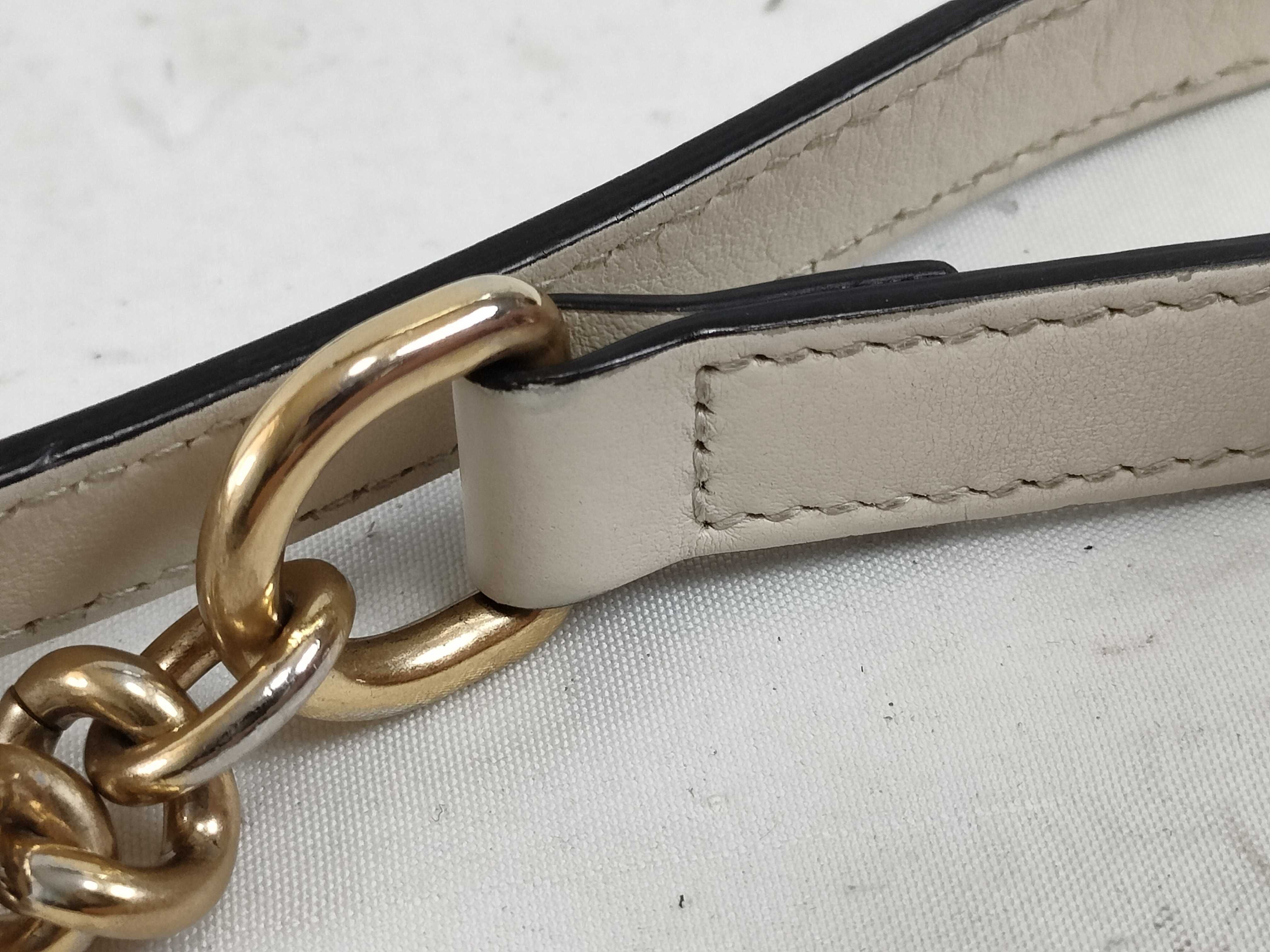 GG Marmont Leather White Shoulder Bag 447632 — view 4
