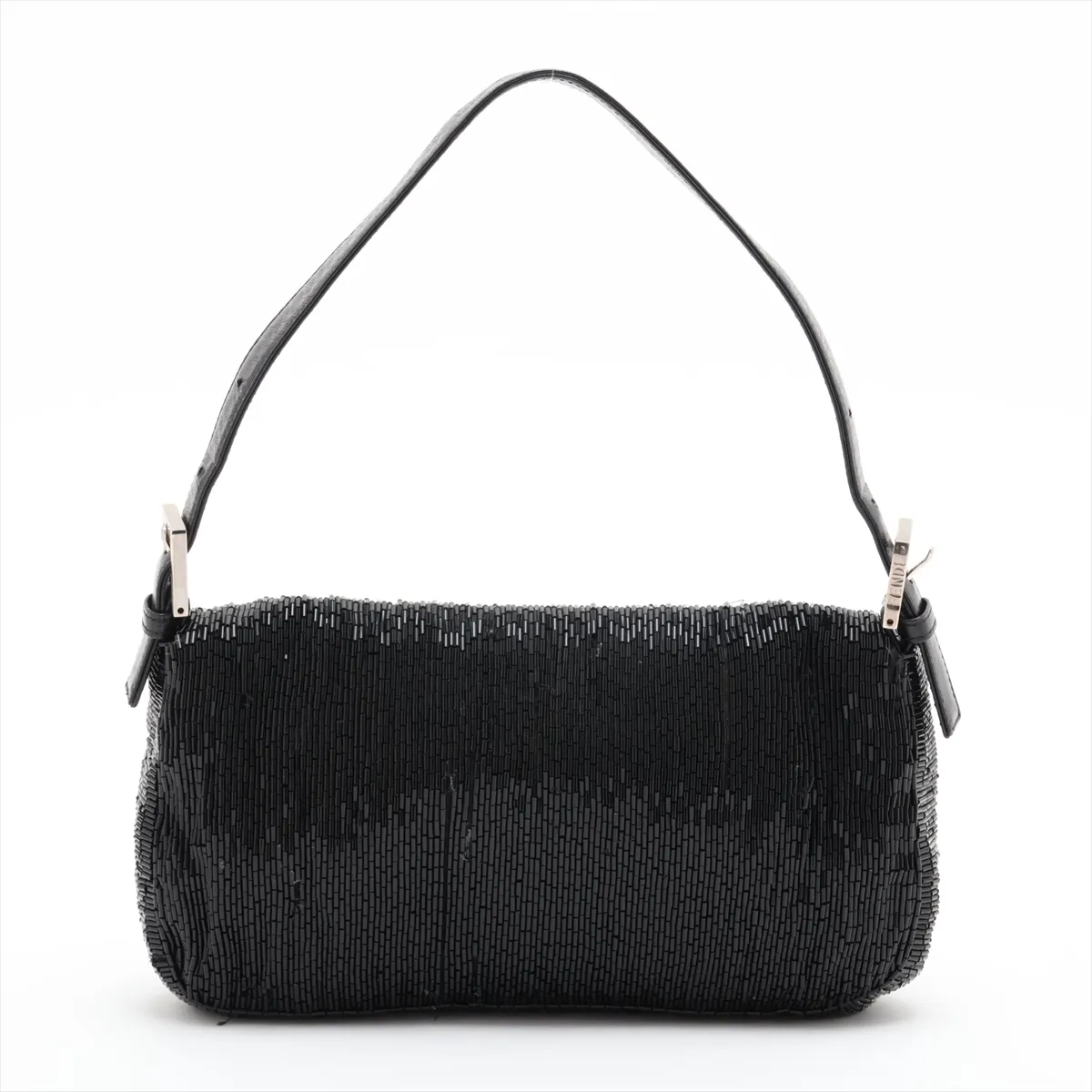 Mamma Bucket 26424 Beaded Leather Shoulder Bag, Black (Decoration removed) — view 2