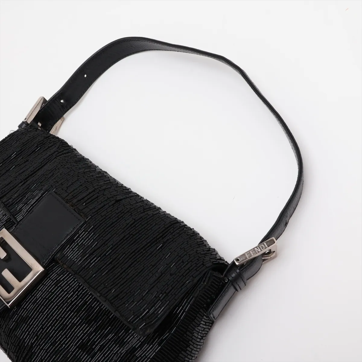 Mamma Bucket 26424 Beaded Leather Shoulder Bag, Black (Decoration removed) — view 5