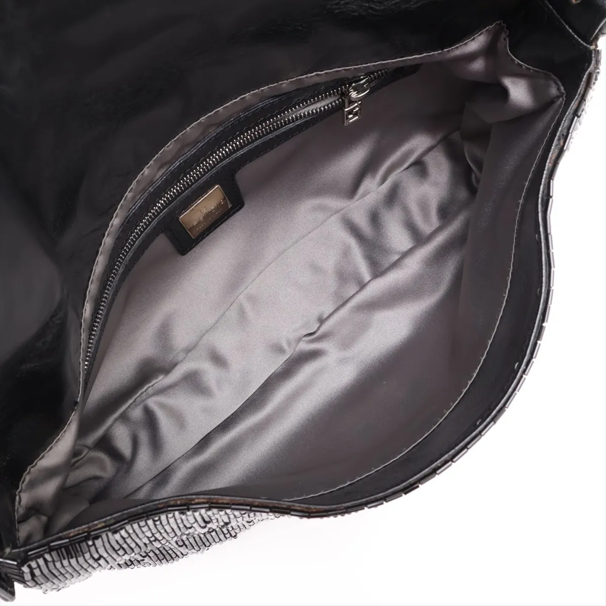 Mamma Bucket 26424 Beaded Leather Shoulder Bag, Black (Decoration removed) — view 6