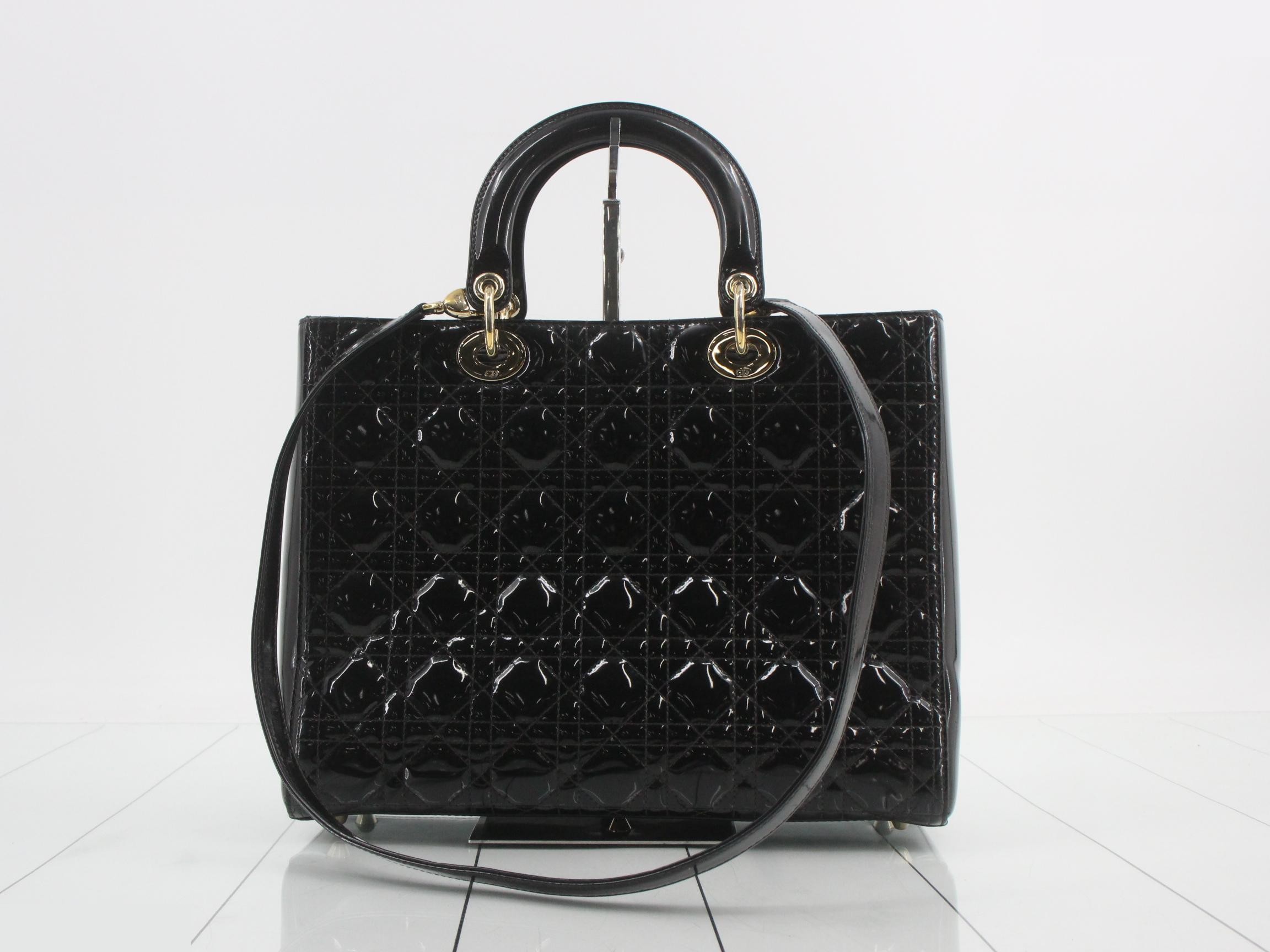 Lady Dior Large Enamel Black — view 2