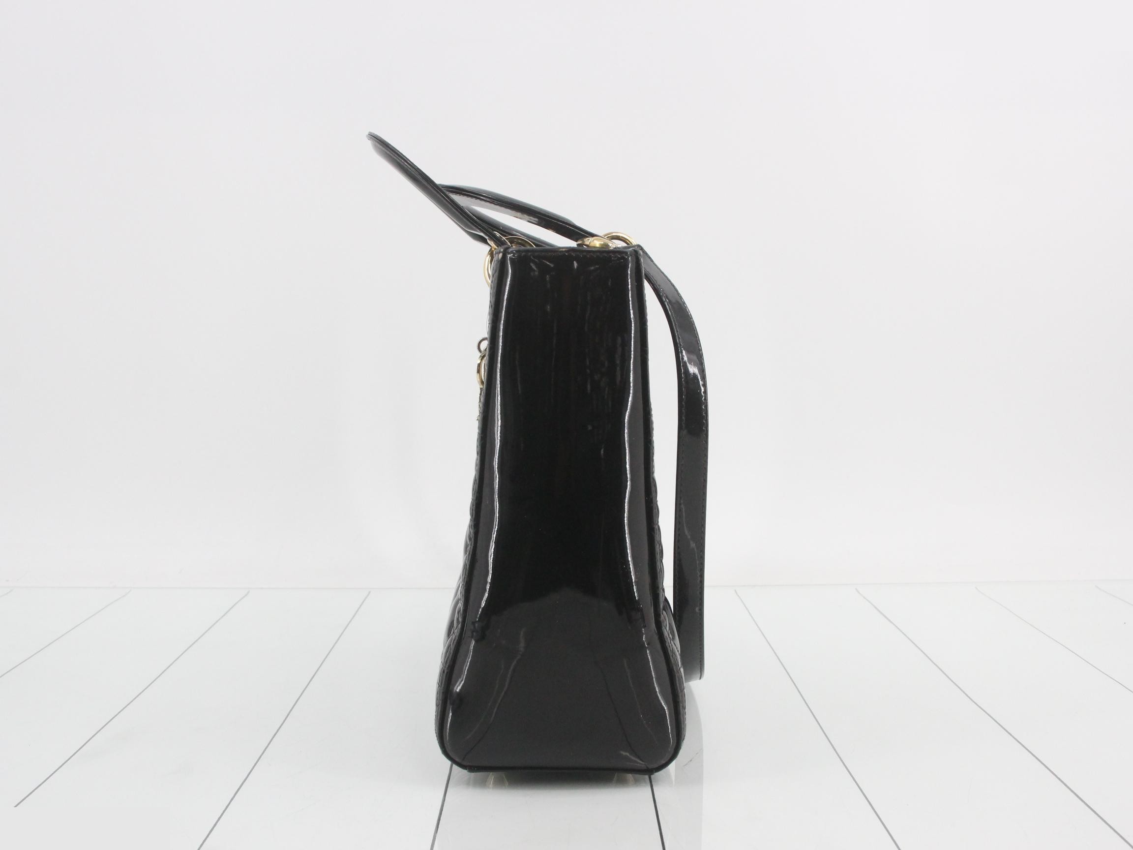 Lady Dior Large Enamel Black — view 3
