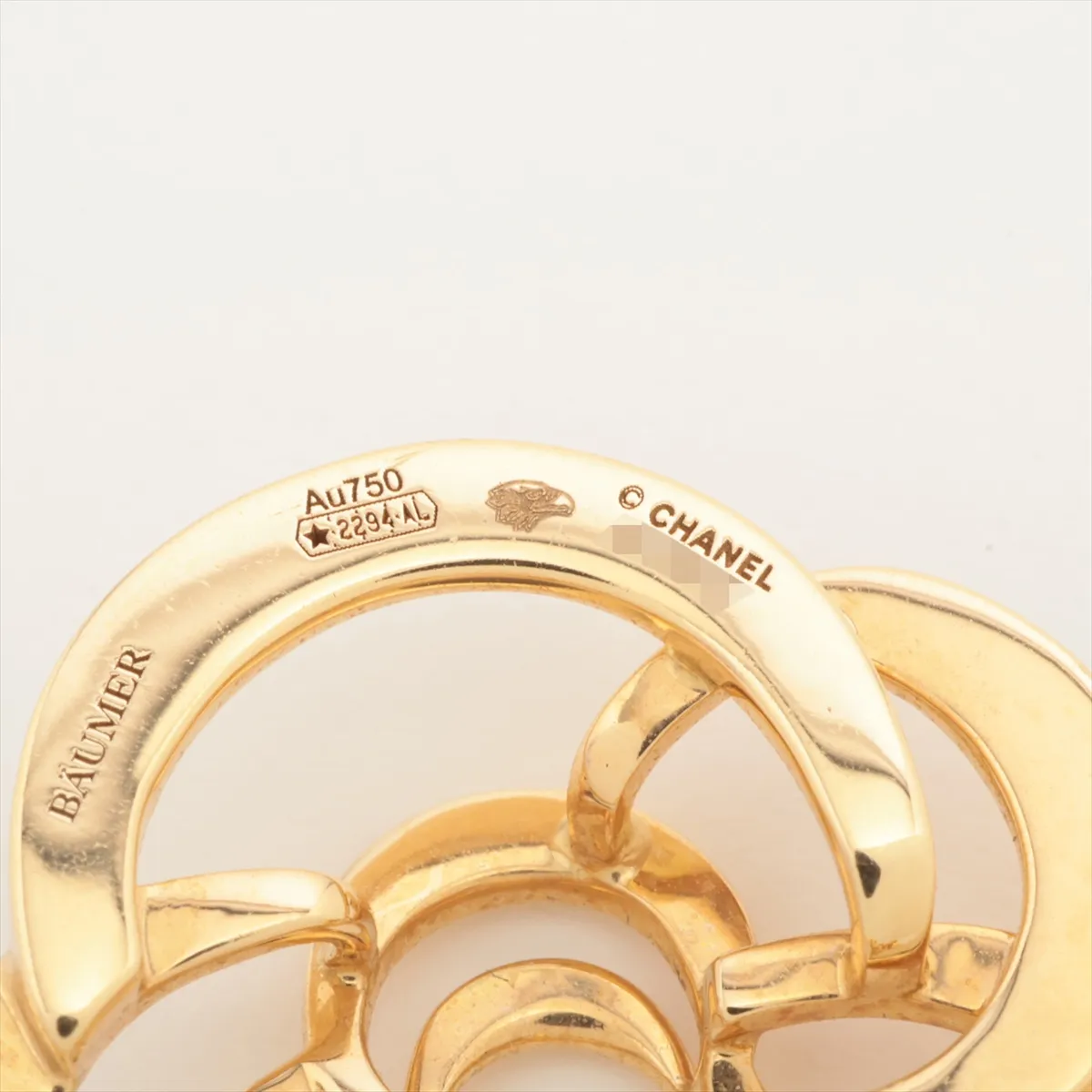 Camellia Necklace 750(YG) 5.2g EY9167 J12801 — view 4