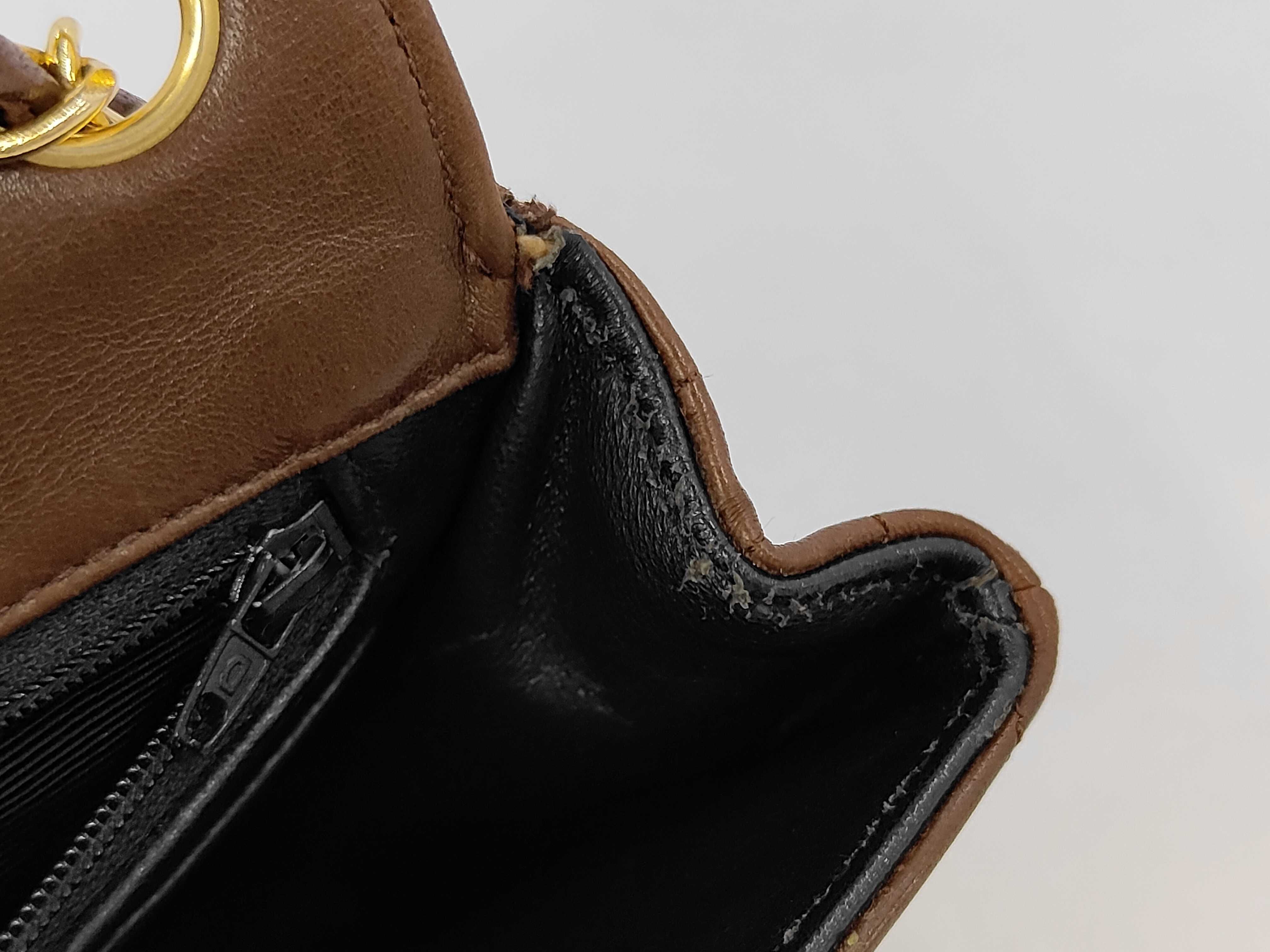 Matelassé Shoulder Bag, Brown — view 11