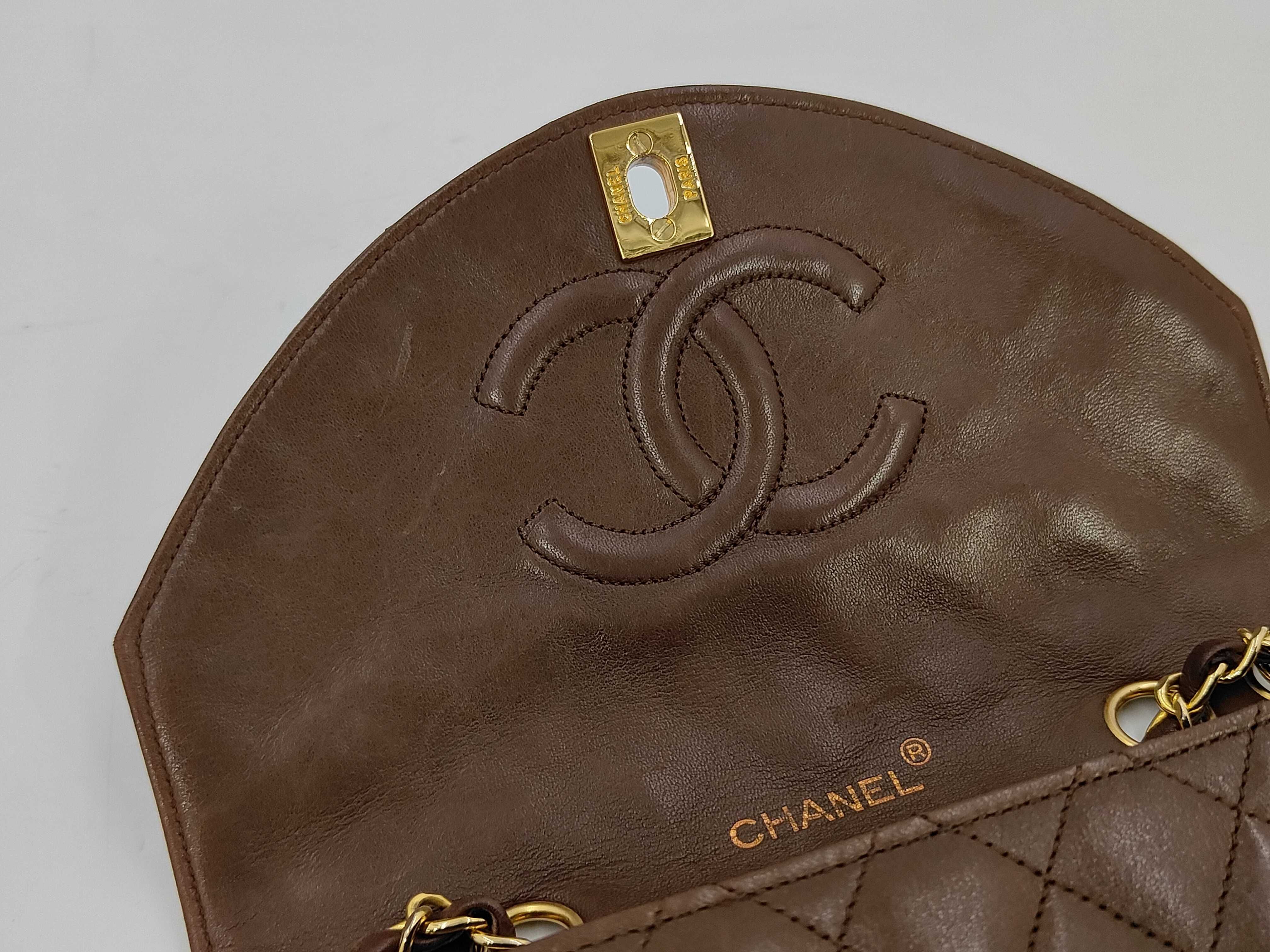 Matelassé Shoulder Bag, Brown — view 12