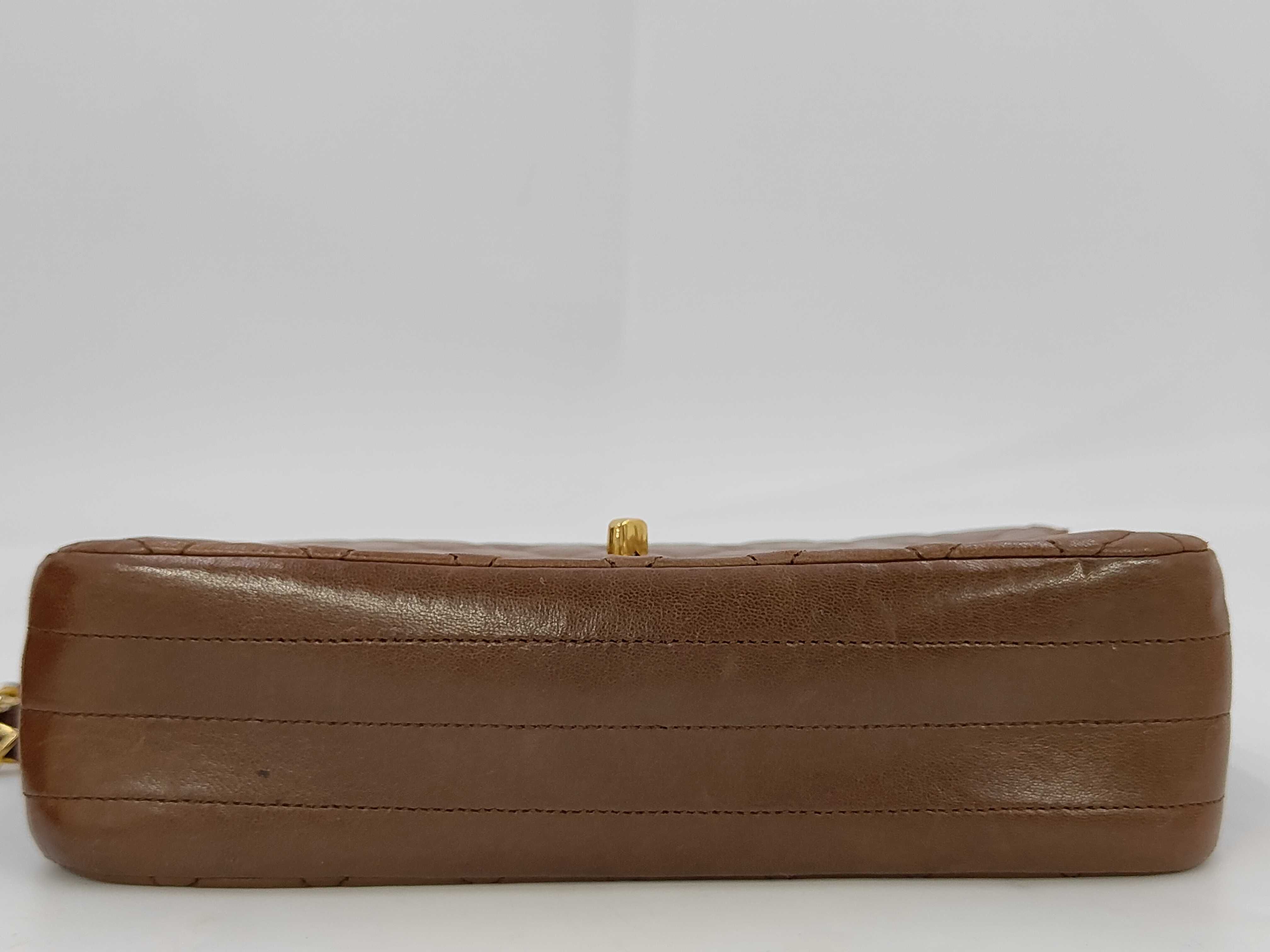 Matelassé Shoulder Bag, Brown — view 4