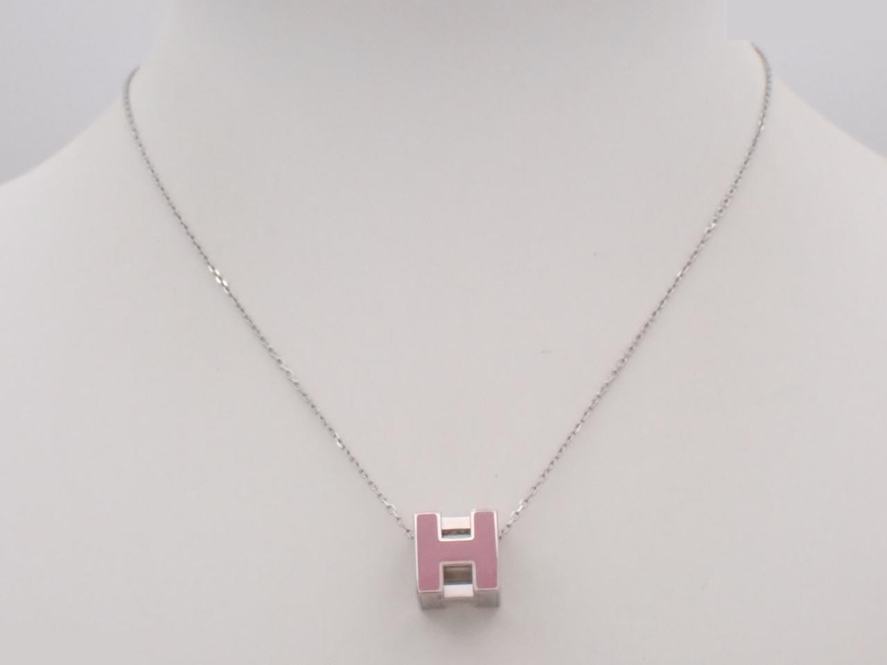 Cage d'H H Cube Necklace/Pendant, Silver — view 3