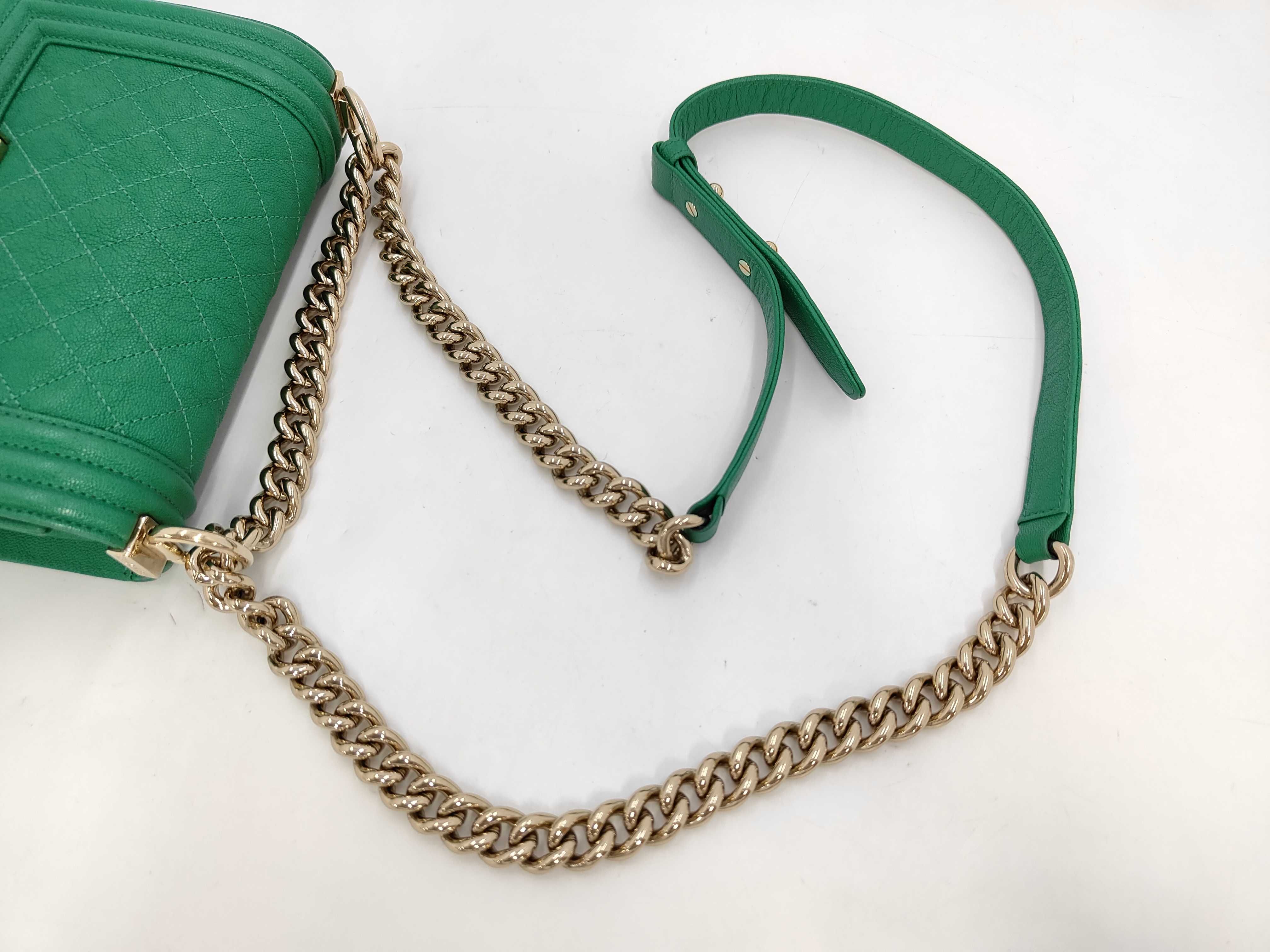 Le Boy Green Quilted Lambskin Shoulder Bag — view 5