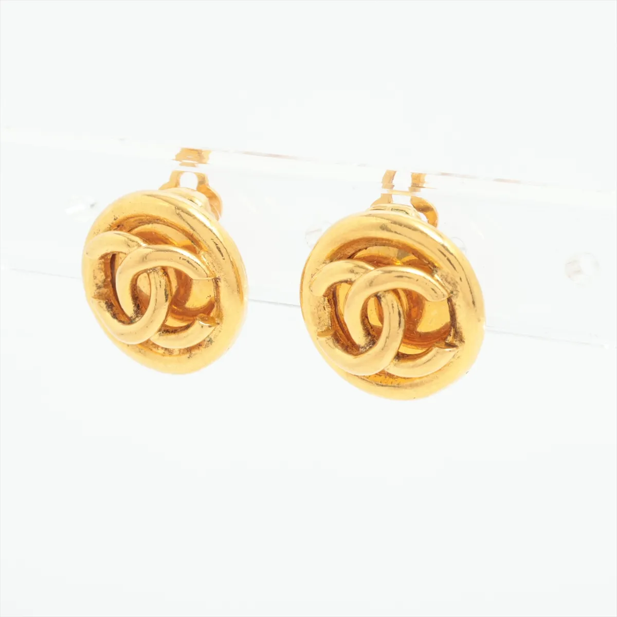 Coco Mark 93P/2935 Earrings (Pair) GP Gold. Shows signs of wear: — view 3