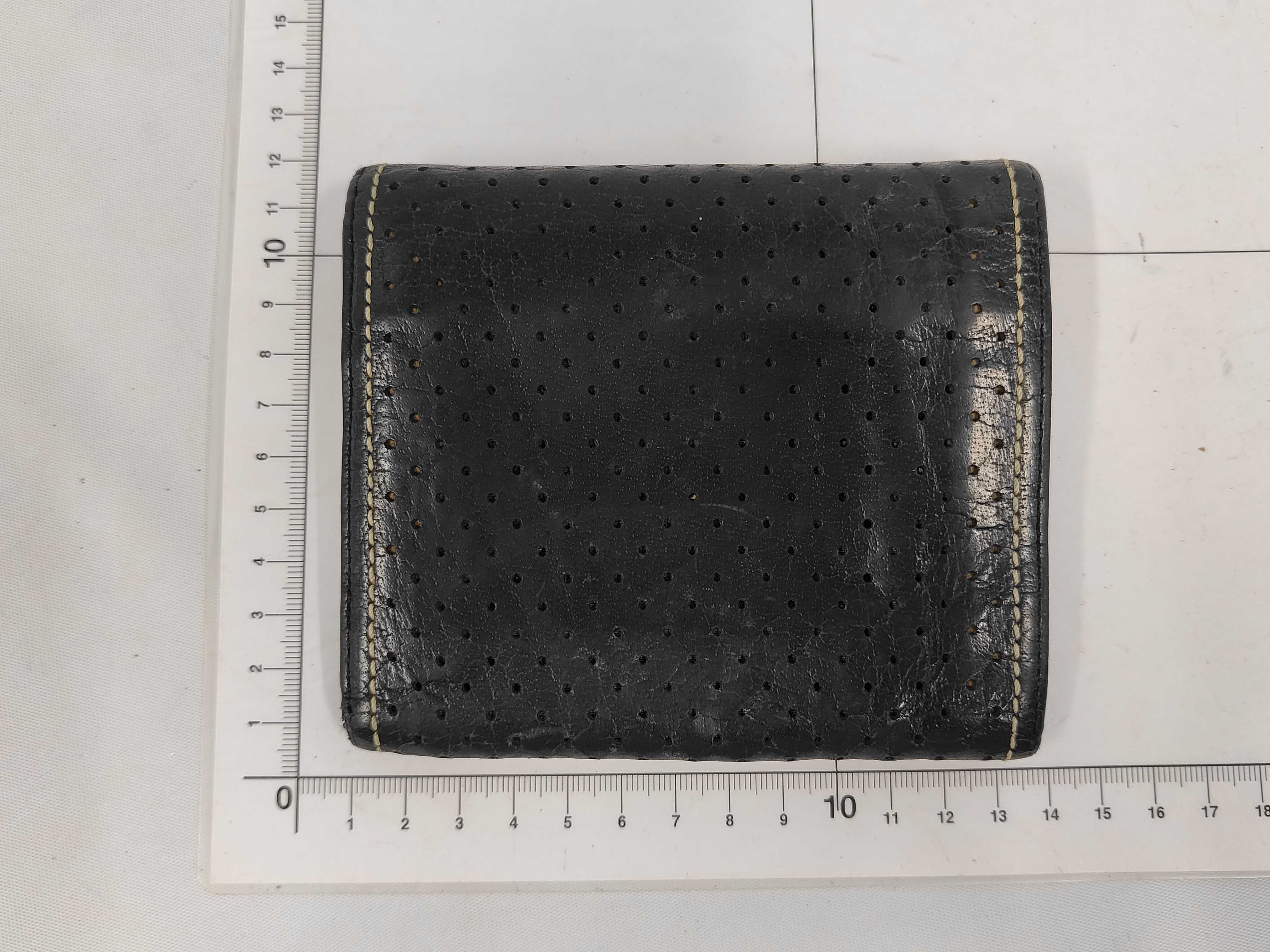 folding wallet, perforated leather wallet — view 2