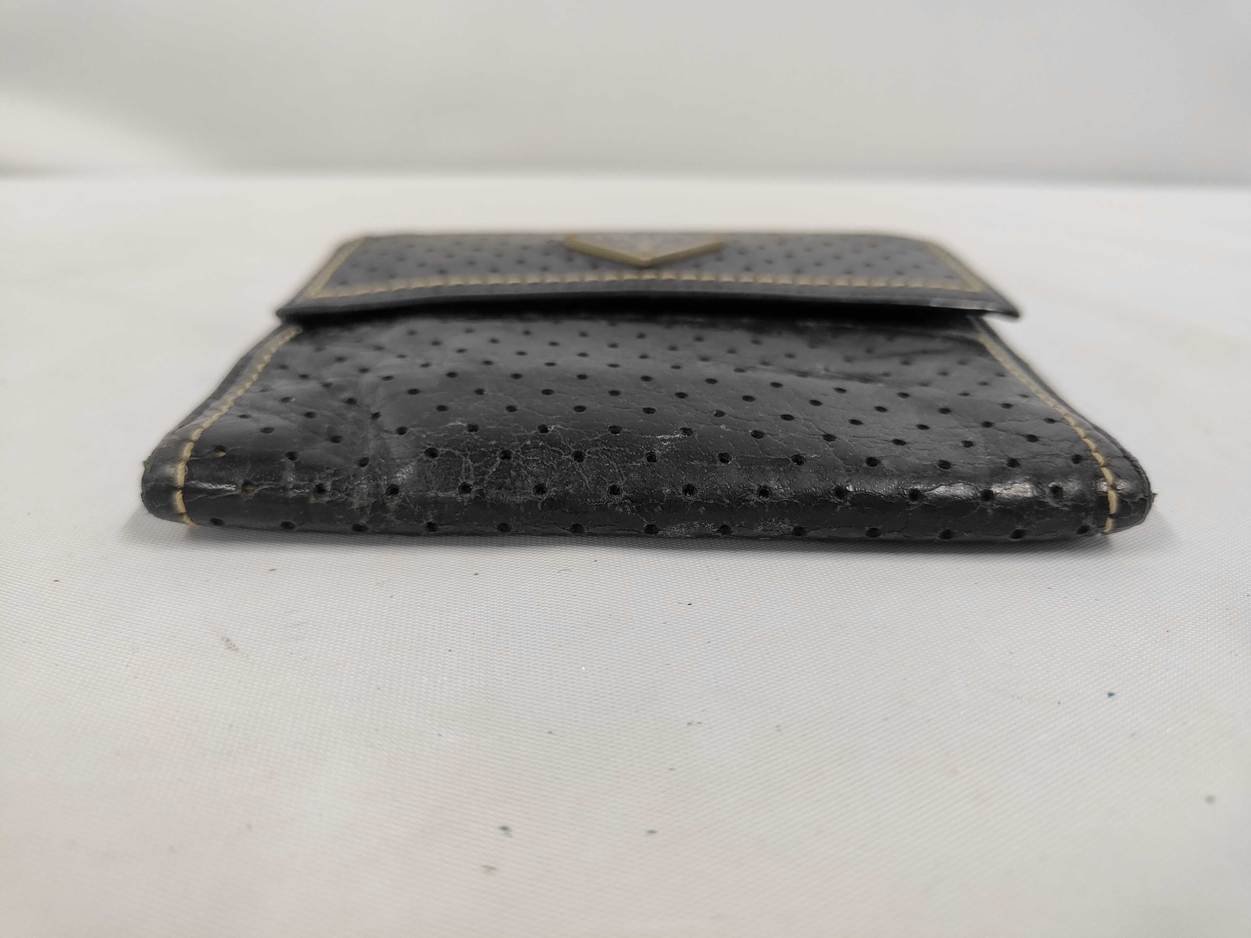 folding wallet, perforated leather wallet — view 3