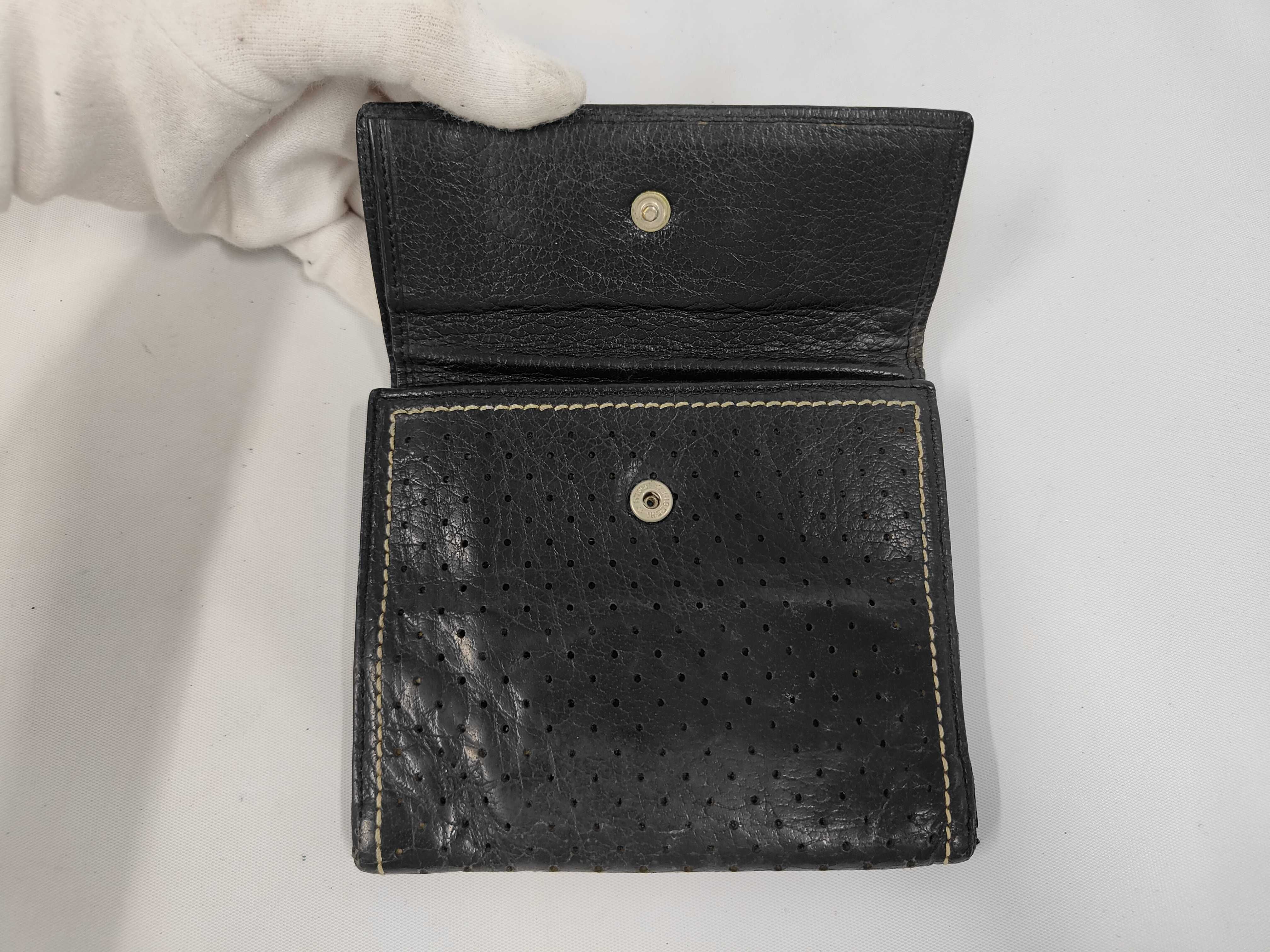 folding wallet, perforated leather wallet — view 5