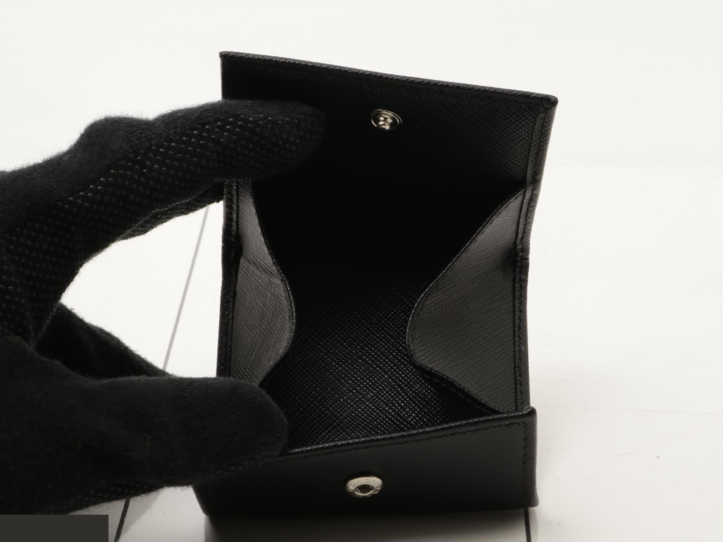 Saffiano coin case, black, unused. — view 4