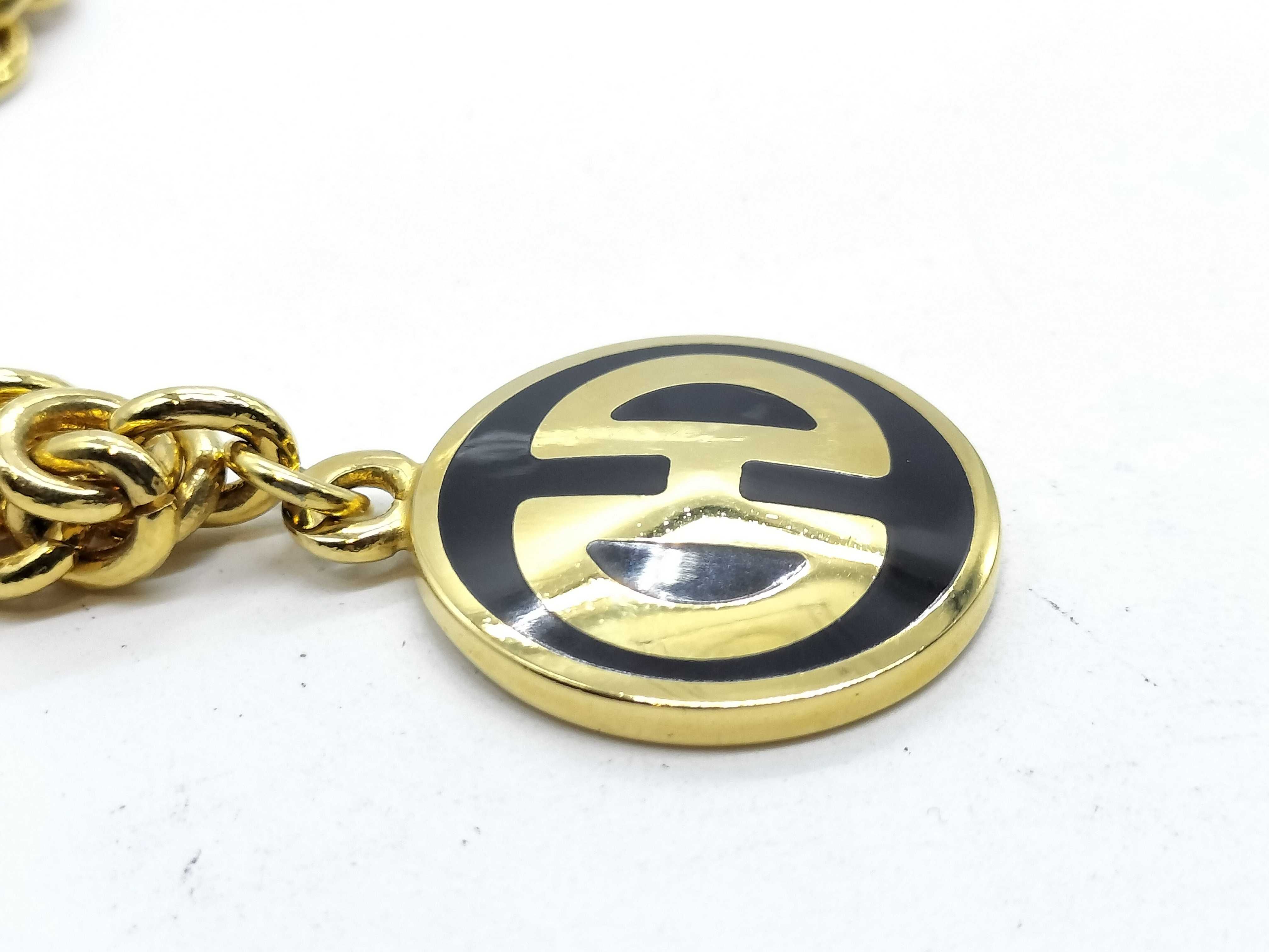 Vintage Necklace/Earrings with Storage Bag, Gold Diagram Necklace — view 4