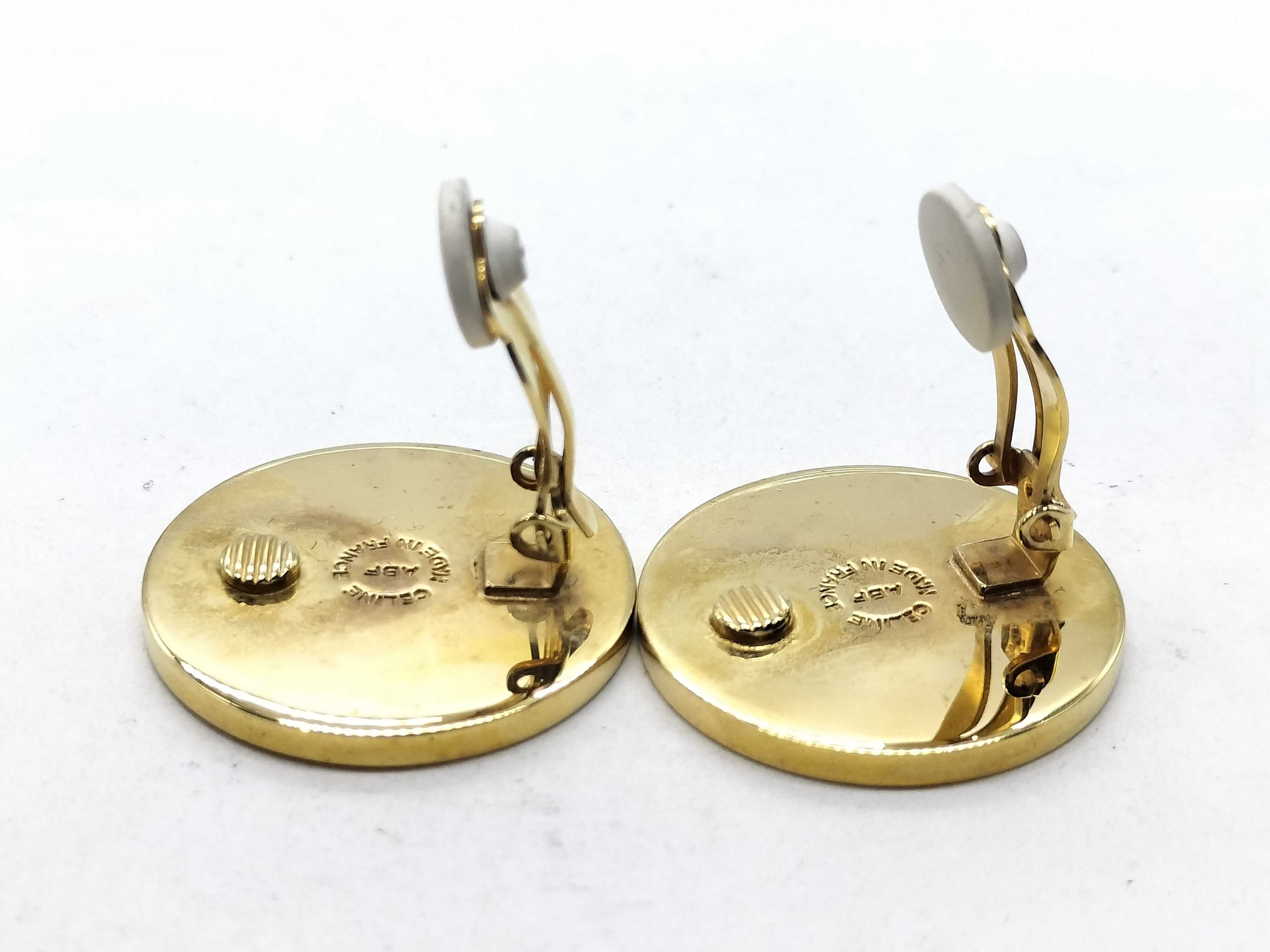 Vintage Necklace/Earrings with Storage Bag, Gold Diagram Necklace — view 8