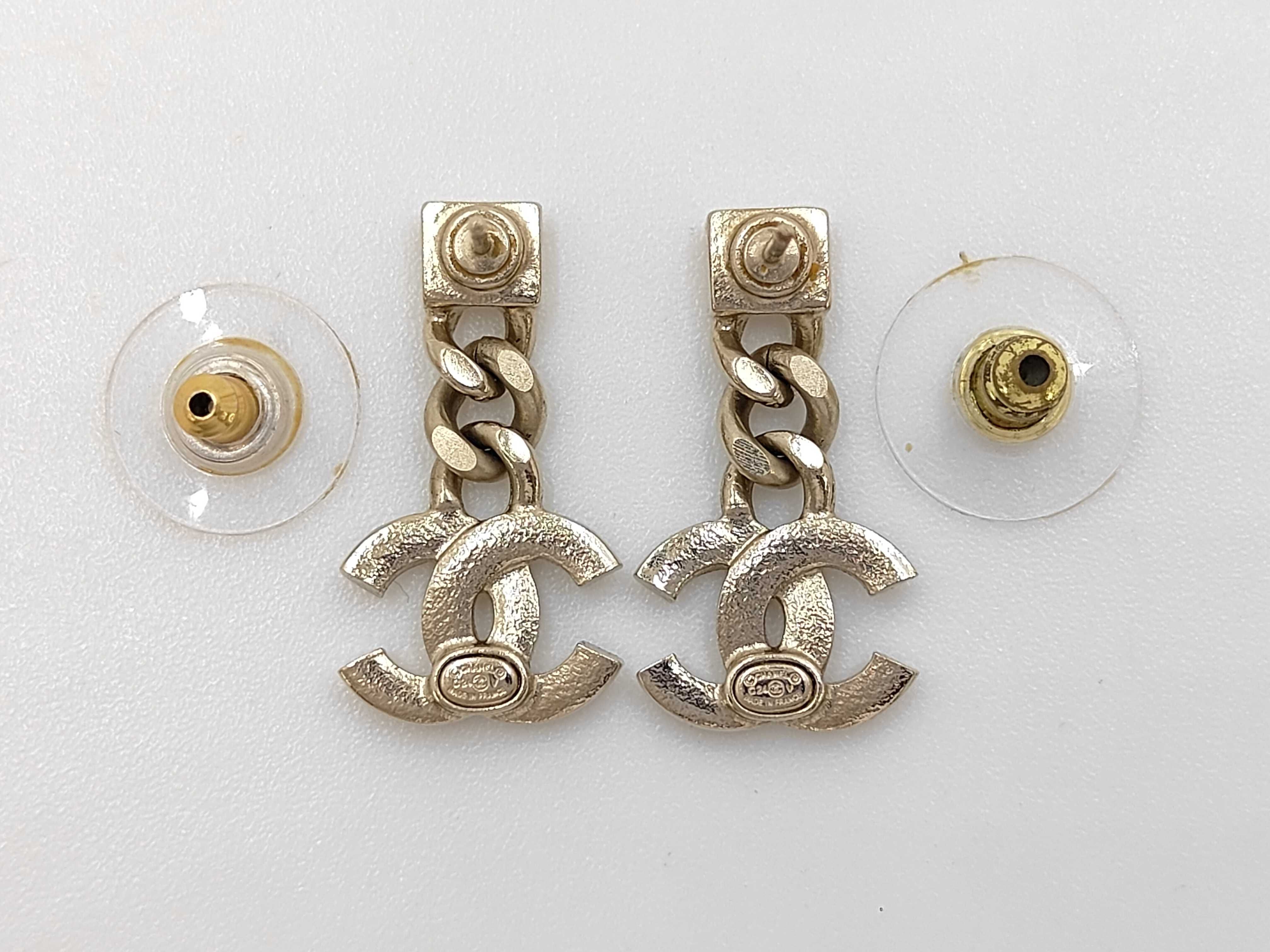 C24V Metal Coco Mark Earrings — view 4
