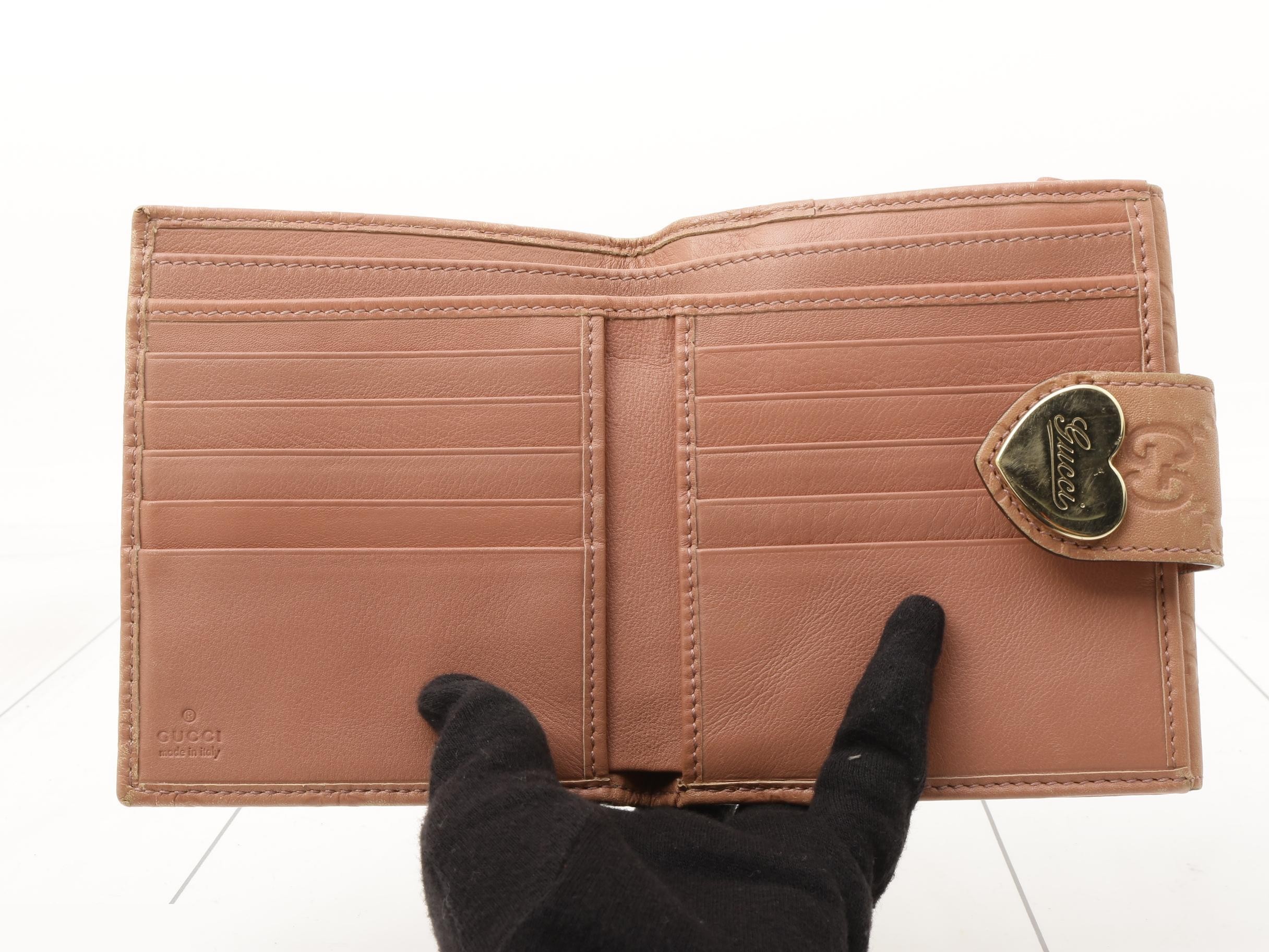 Guccissima wallet, heart design — view 4