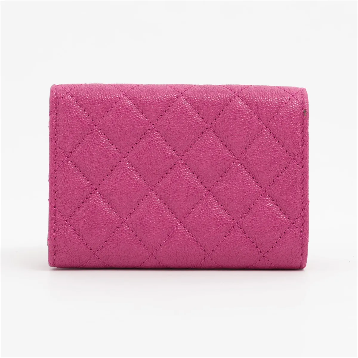 Boy Chanel Caviar Skin Compact Wallet Pink Purple Gold Hardware 28796704 — view 2