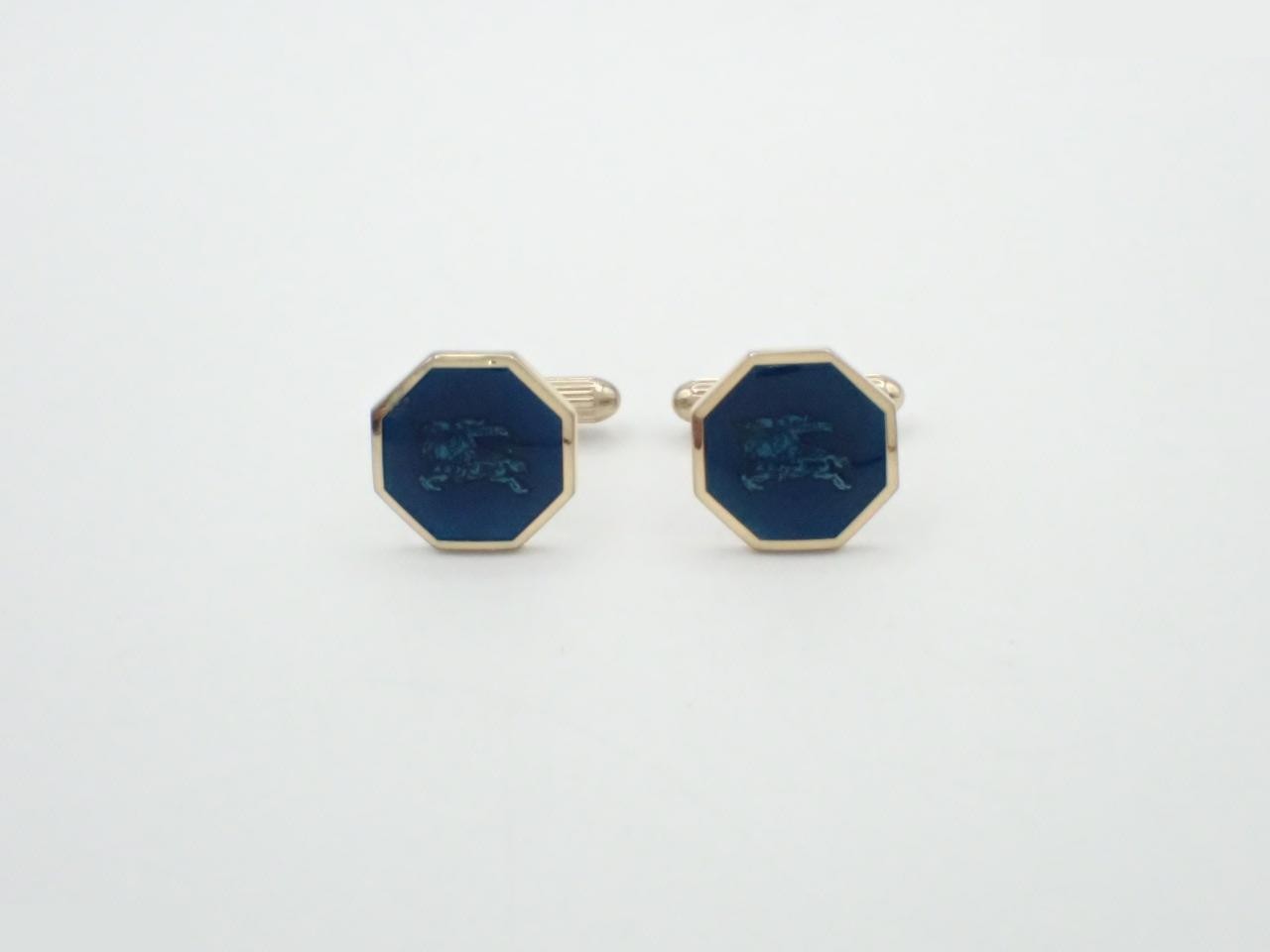 Cufflinks and Tie Tack Set, GP/Blue, with Box — view 2