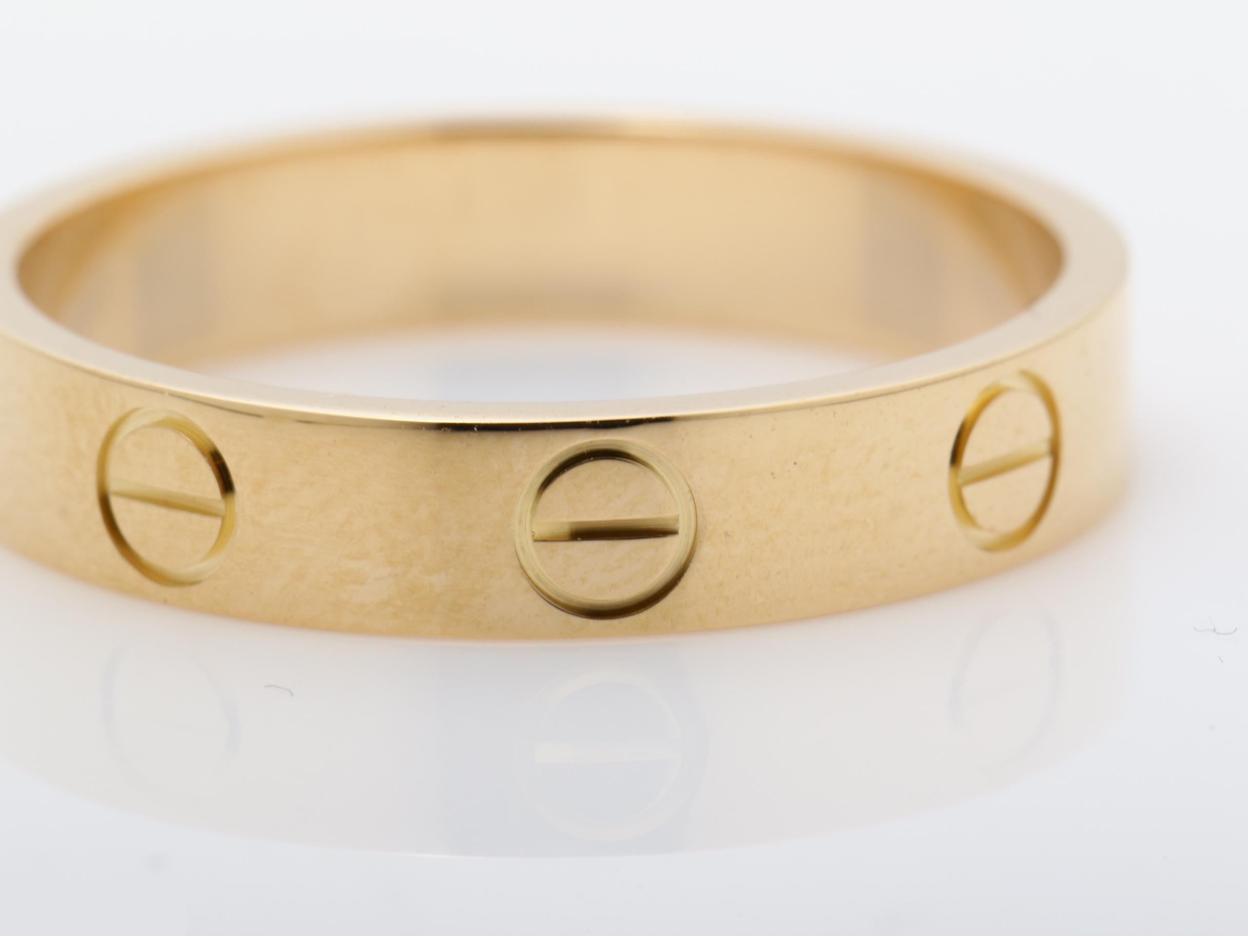 Au750PG Mini Love Ring, Size 52 / Approx. 3.5mm width, 3.2g — view 2