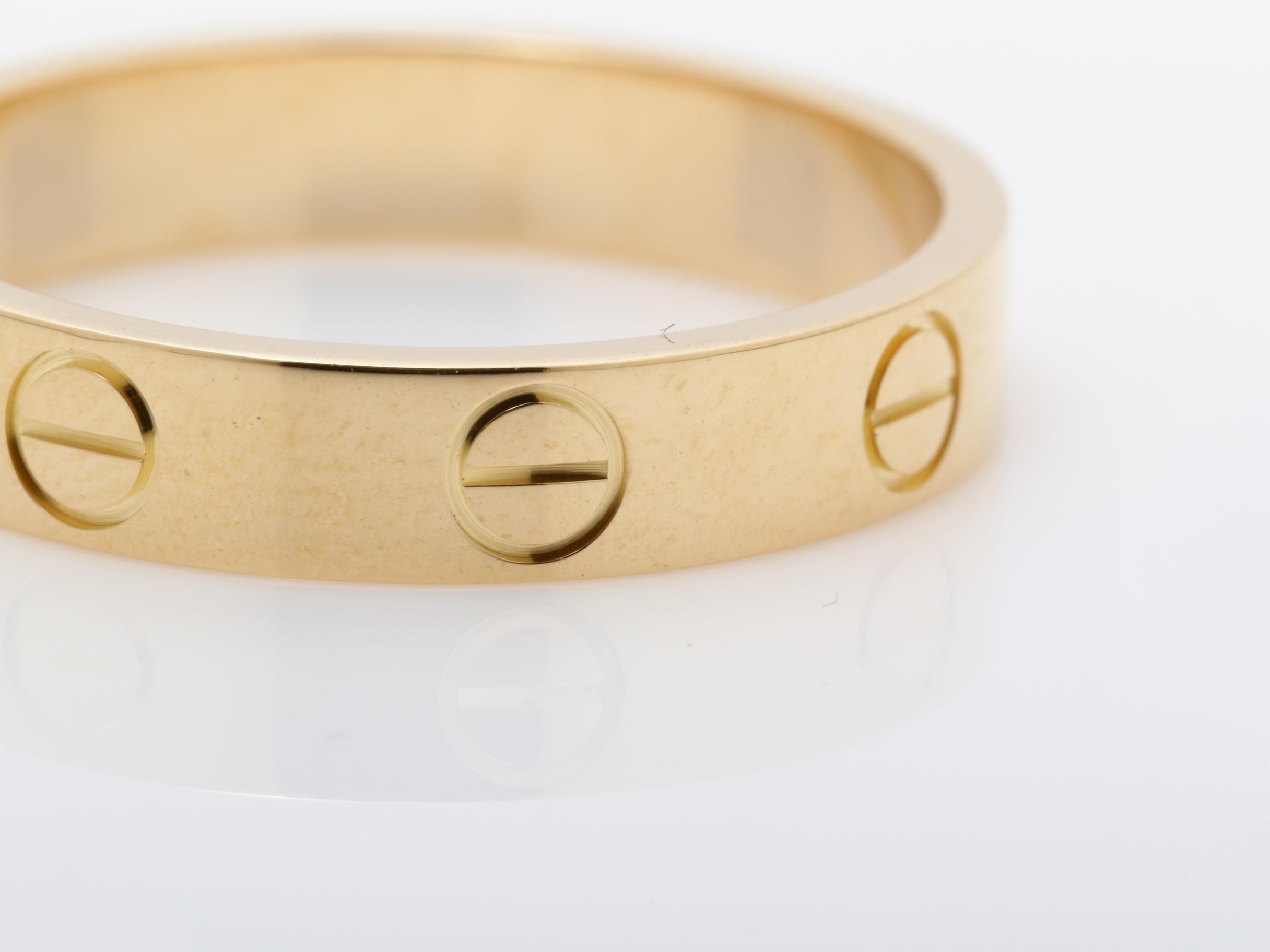 Au750PG Mini Love Ring, Size 52 / Approx. 3.5mm width, 3.2g — view 3