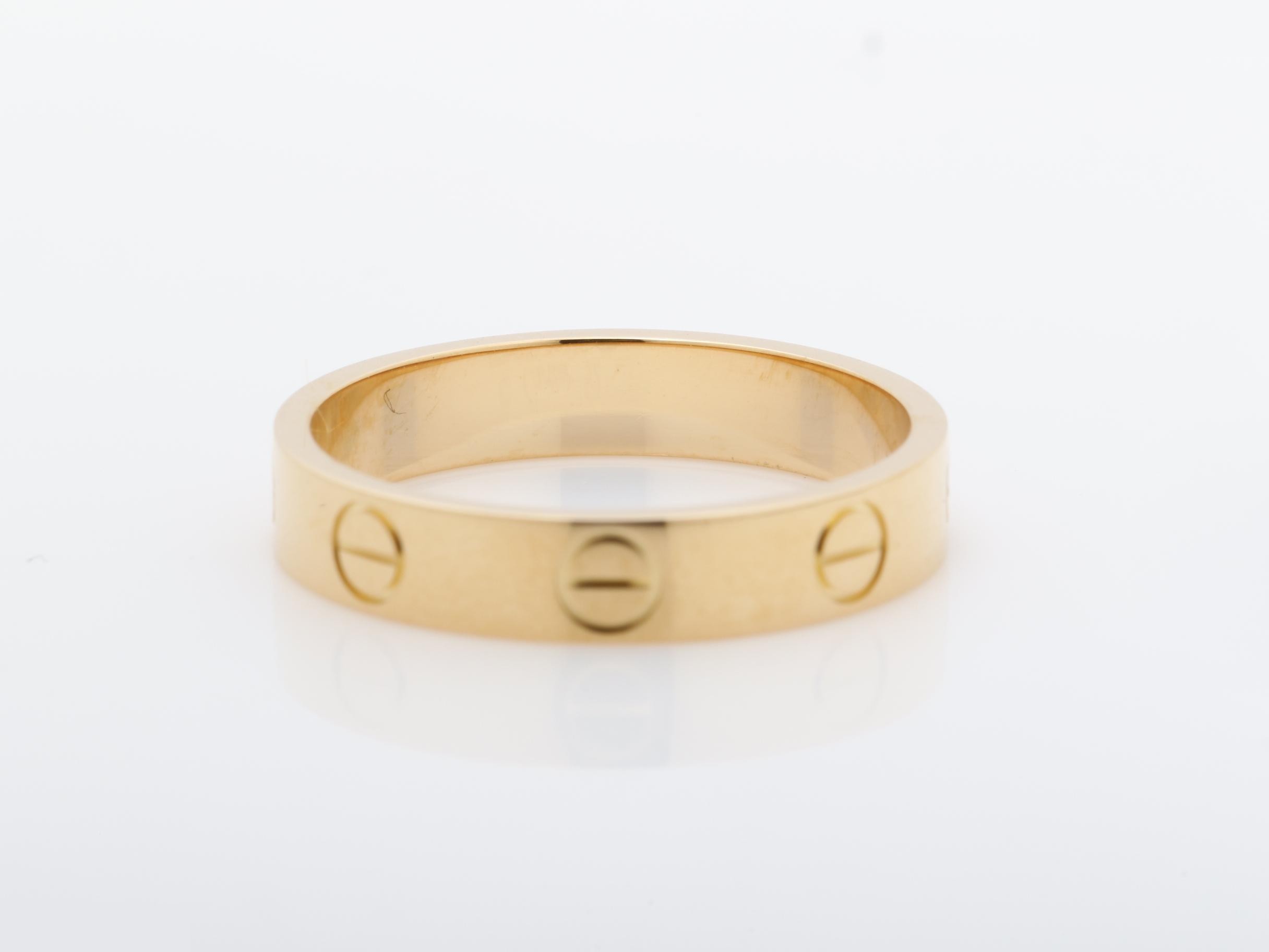 Au750PG Mini Love Ring, Size 52 / Approx. 3.5mm width, 3.2g — view 4