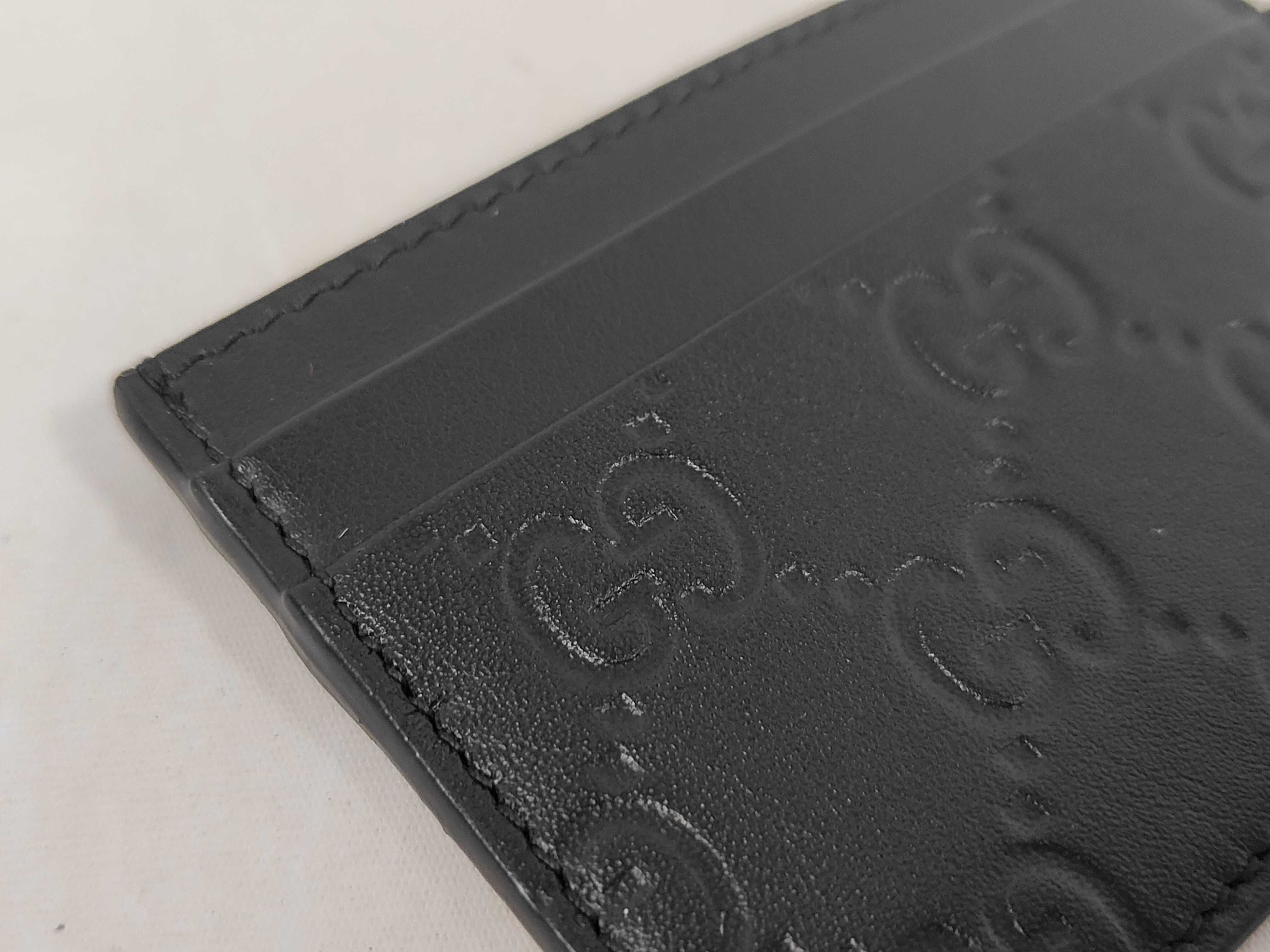 233166 Guccissima Card Case, Black (Card Case/Pass Case/Business Card Holder) — view 8