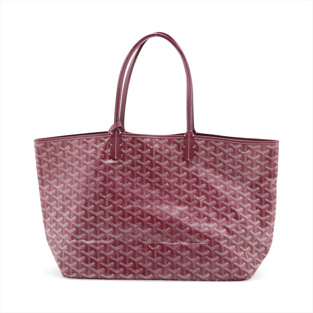 Saint Louis PM PVC x Leather Tote Bag, Bordeaux — view 2
