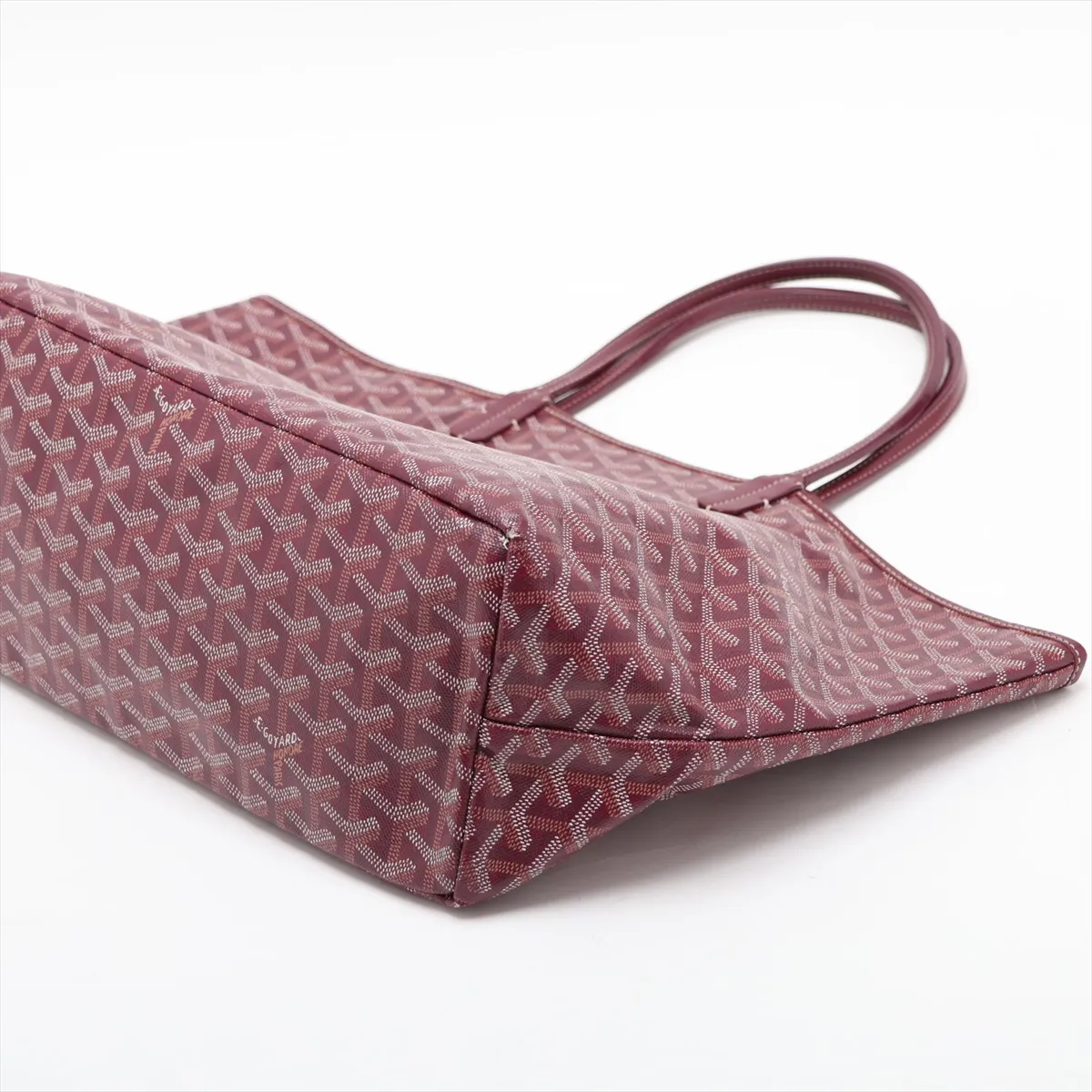 Saint Louis PM PVC x Leather Tote Bag, Bordeaux — view 3