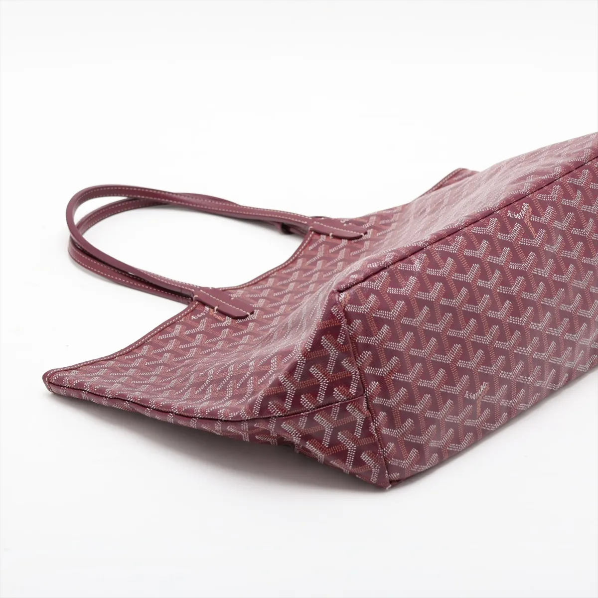 Saint Louis PM PVC x Leather Tote Bag, Bordeaux — view 4