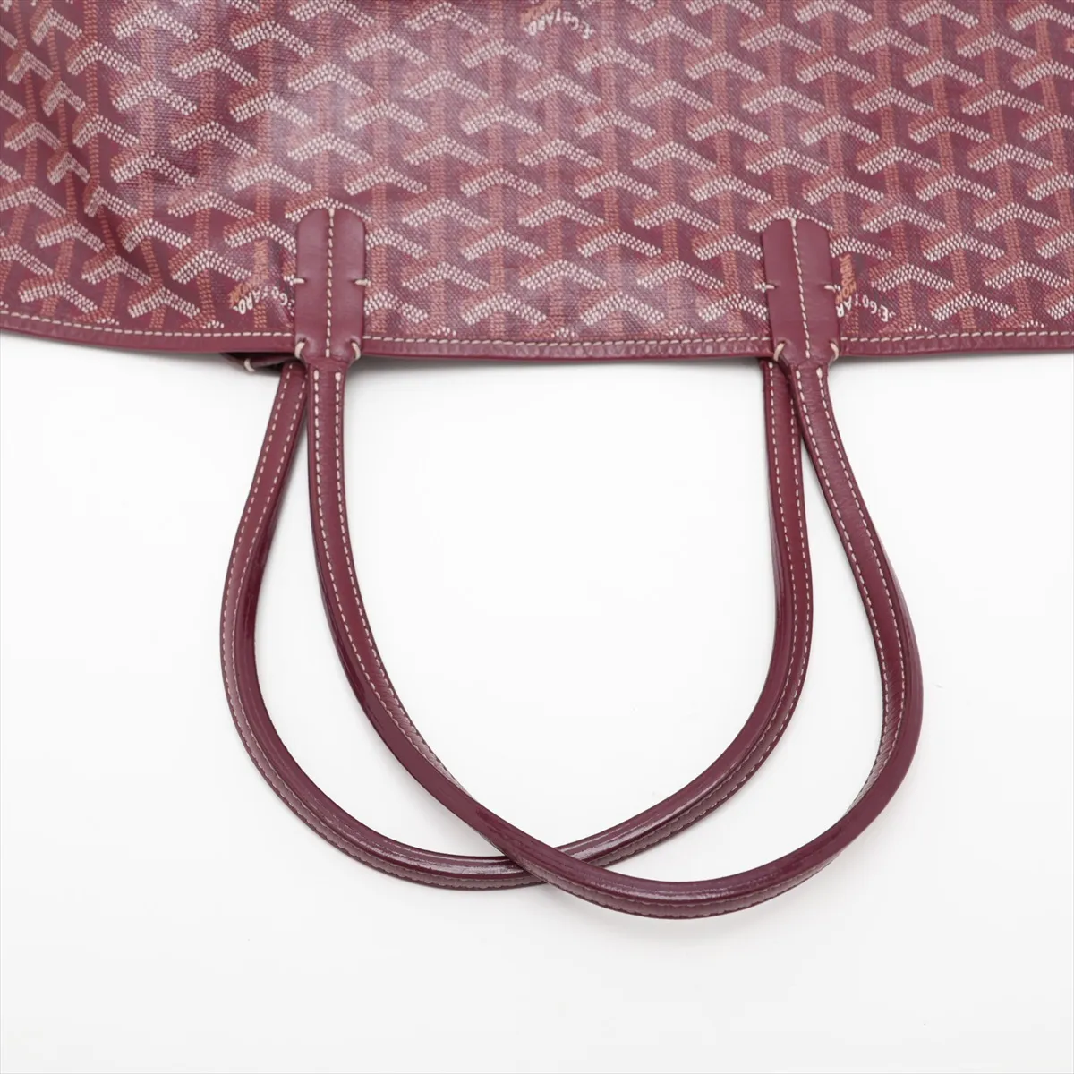 Saint Louis PM PVC x Leather Tote Bag, Bordeaux — view 5