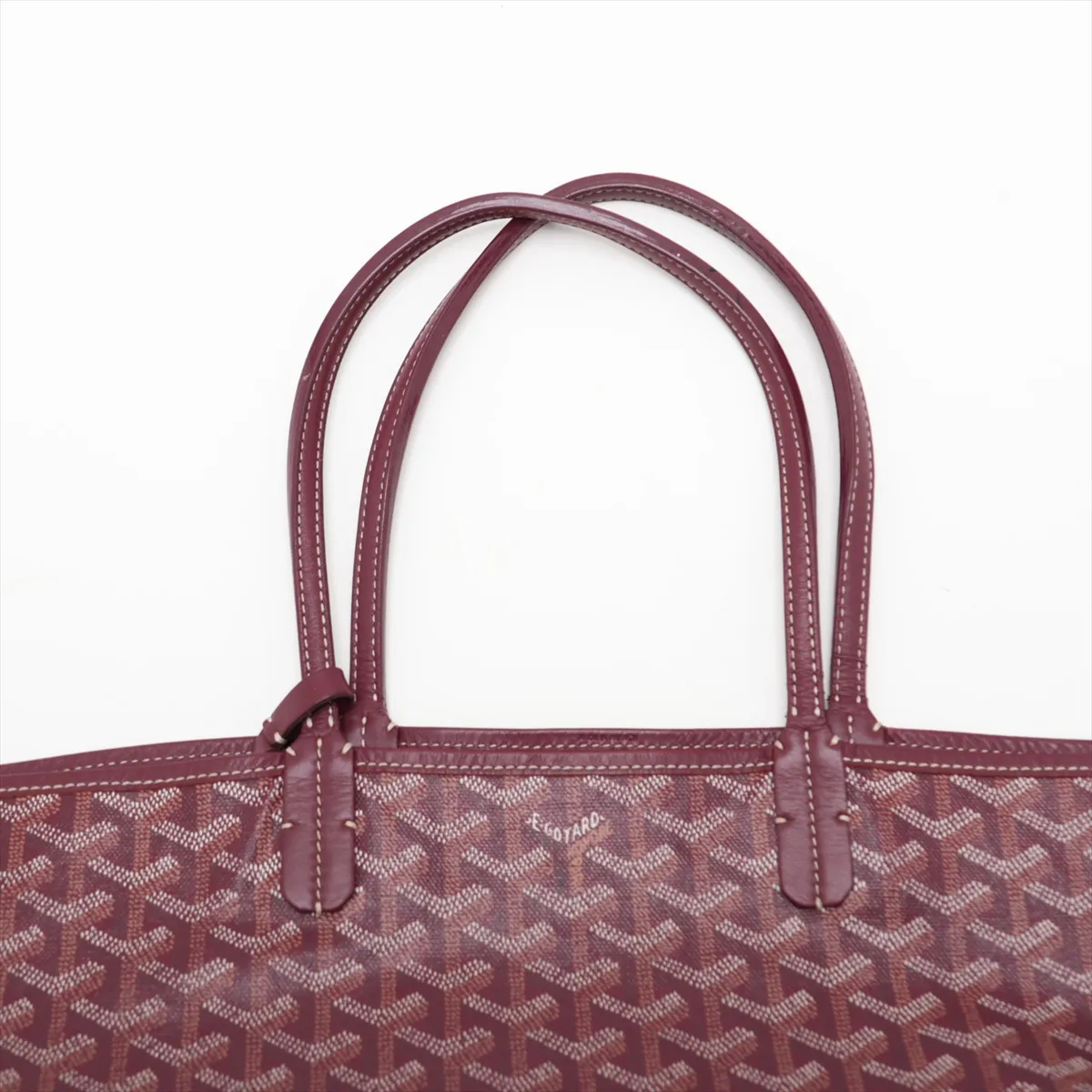 Saint Louis PM PVC x Leather Tote Bag, Bordeaux — view 6