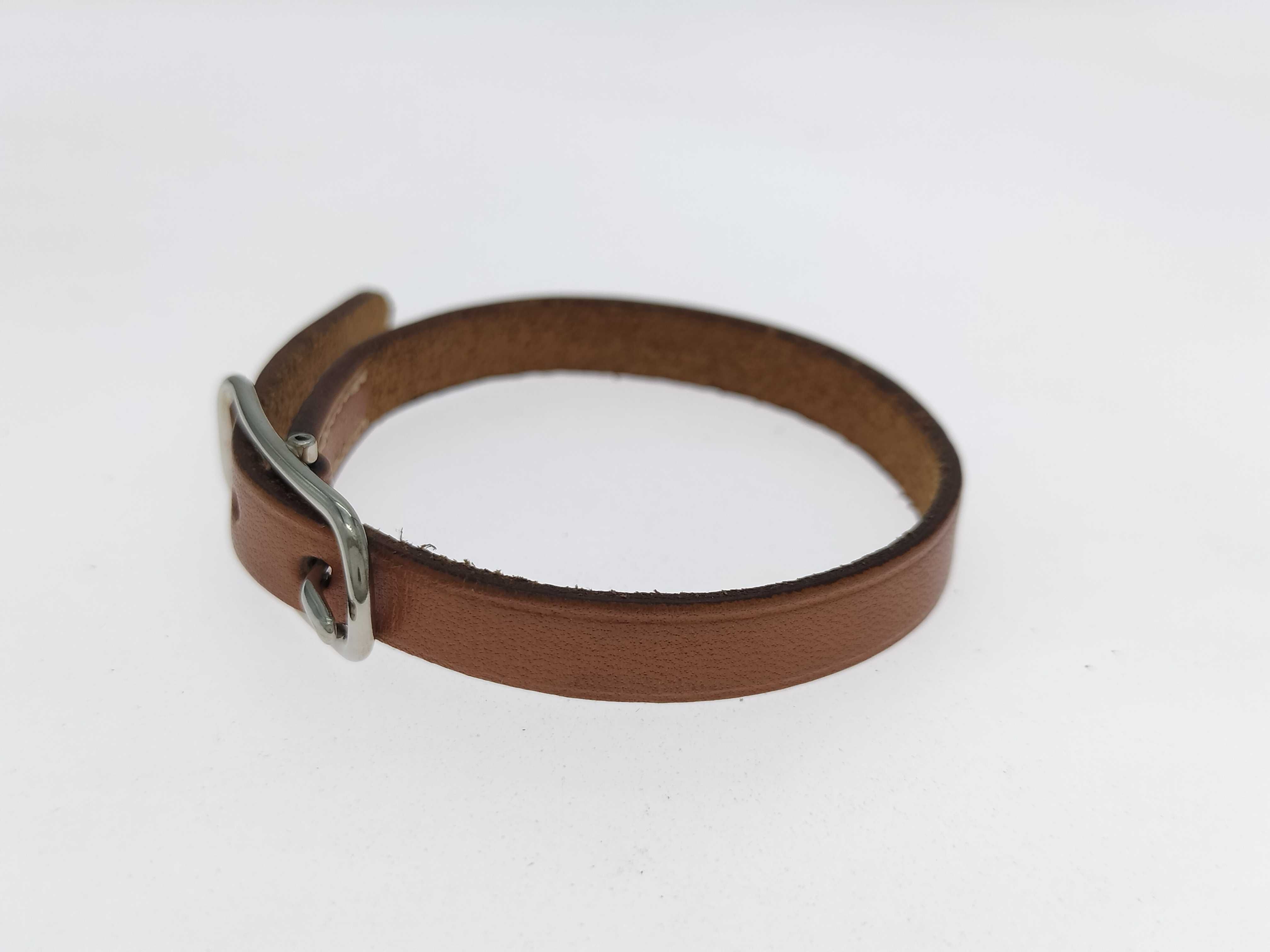 Api Leather Brown Silver Bracelet Bracelet/Bangle — view 3