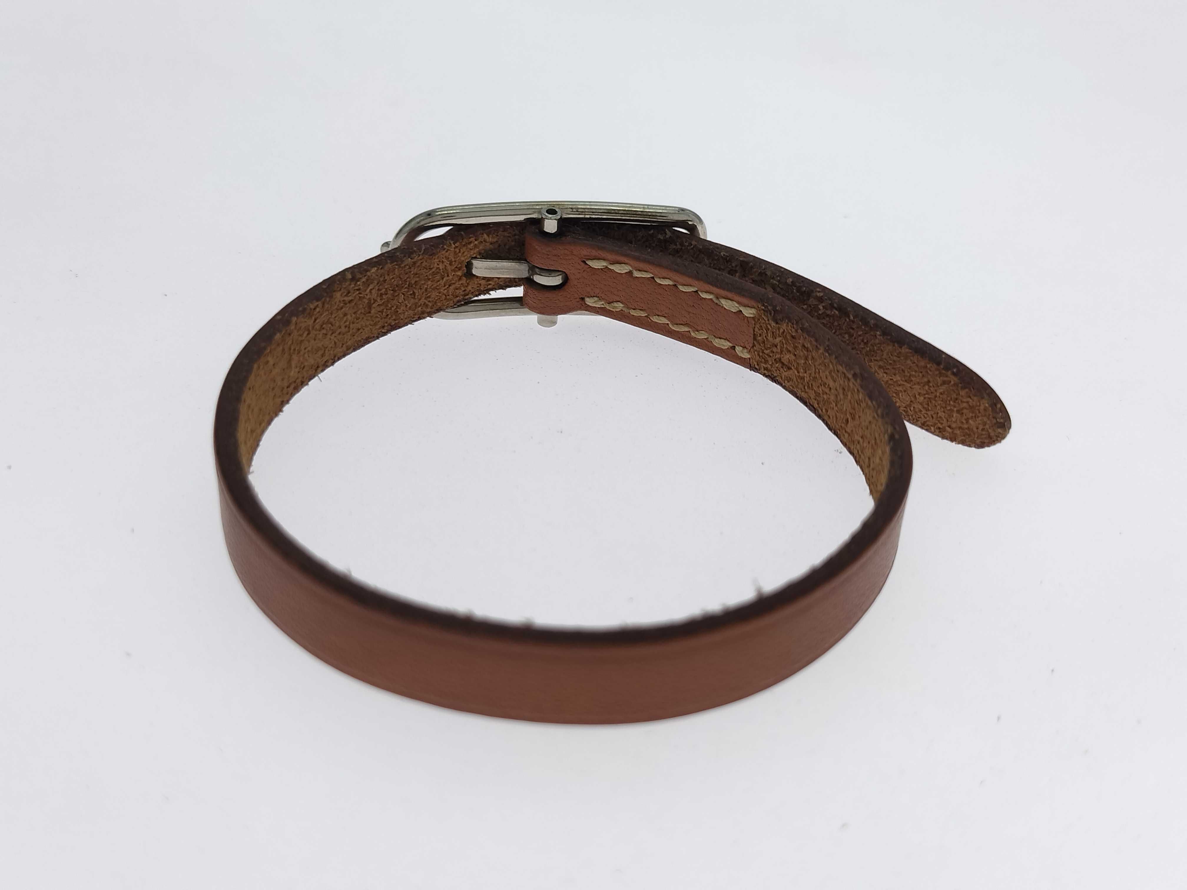 Api Leather Brown Silver Bracelet Bracelet/Bangle — view 4